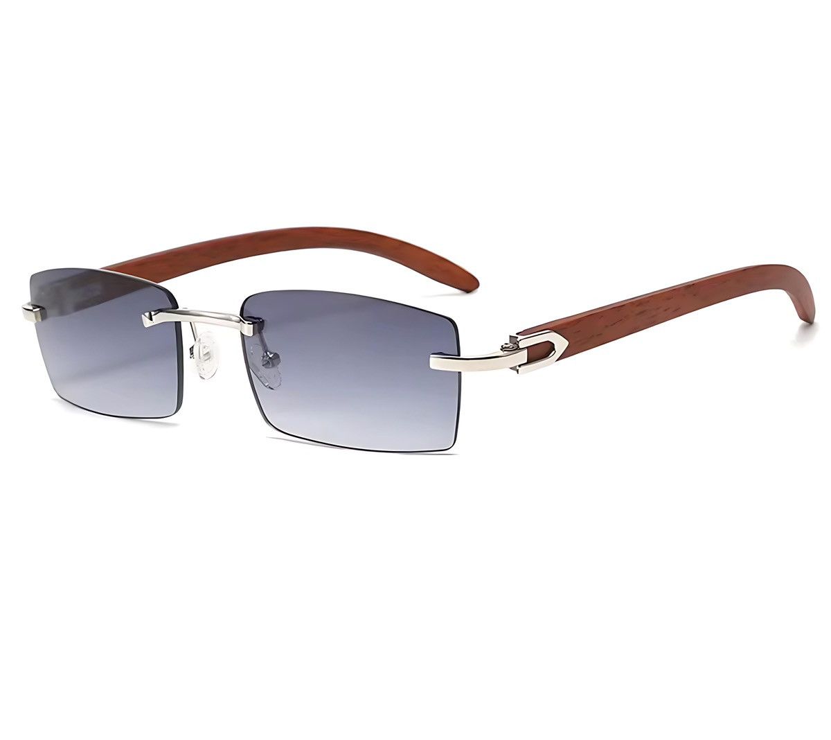 Other Rimless Rectangle Sunglasses Men Women Luxury Square Shades Size ONE SIZE - 3 Thumbnail