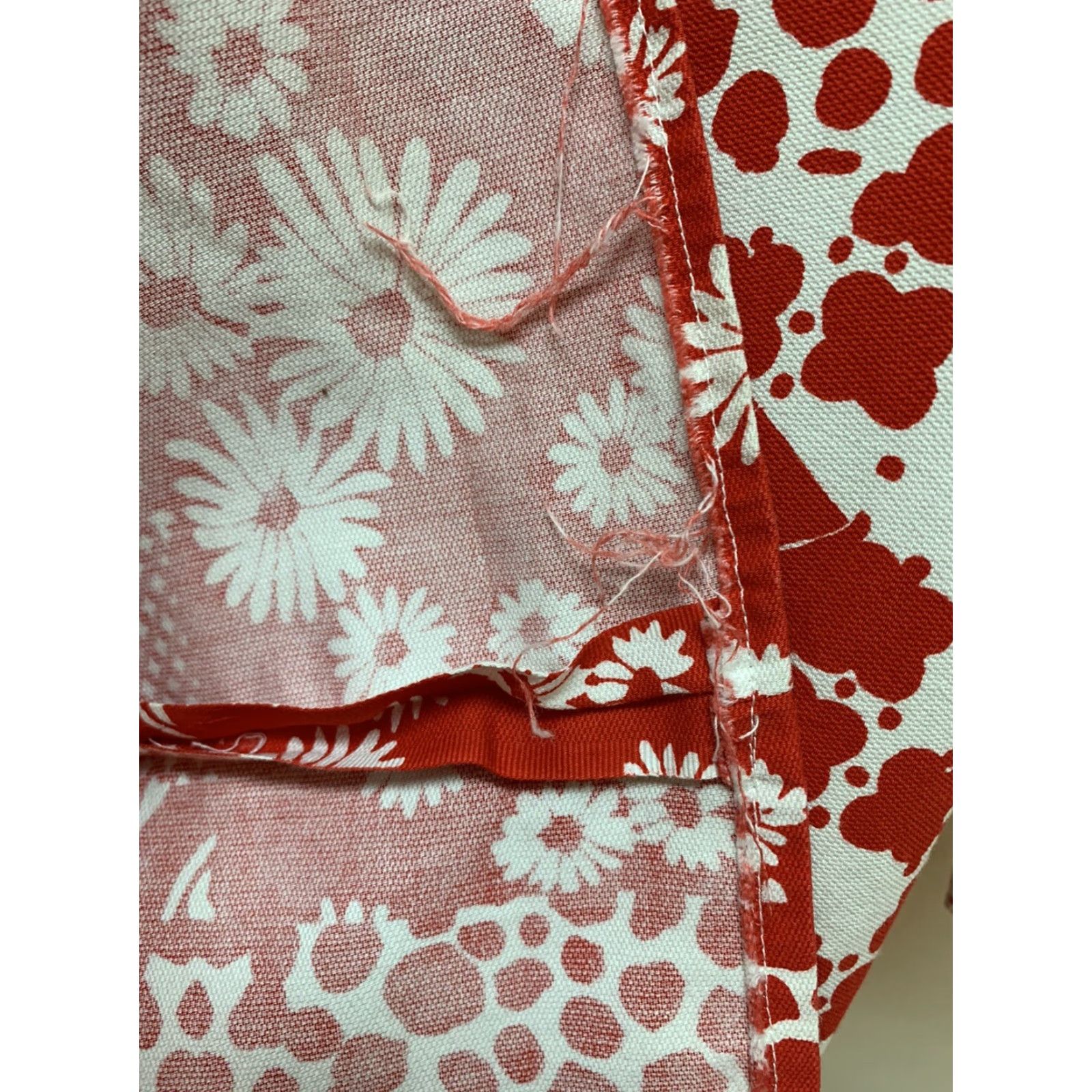Vintage VINTAGE 1960s Caftan Dress Patchwork Floral Kimono Sleeve Zipper Metal Red M Womens/Adult Medium Size M / US 6-8 / IT 42-44 - 6 Thumbnail