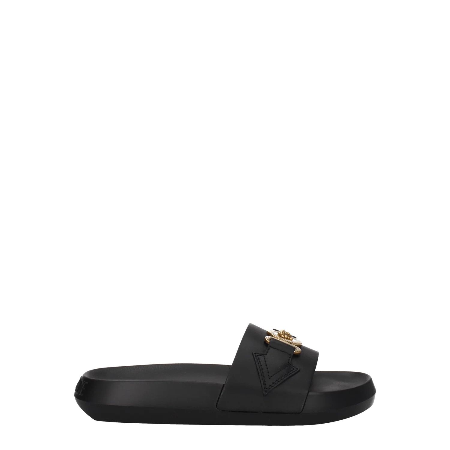Versace ob1o1e0125 Leather Slippers in Black Size US 6 / IT 36 - 1 Thumbnail