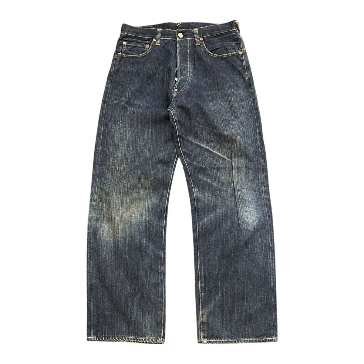 Evisu × Japanese Brand Vintage Evisu Selvedge Lot 2001 32x35 Logo Denim Pants Size US 32 / EU 48 - 9 Thumbnail