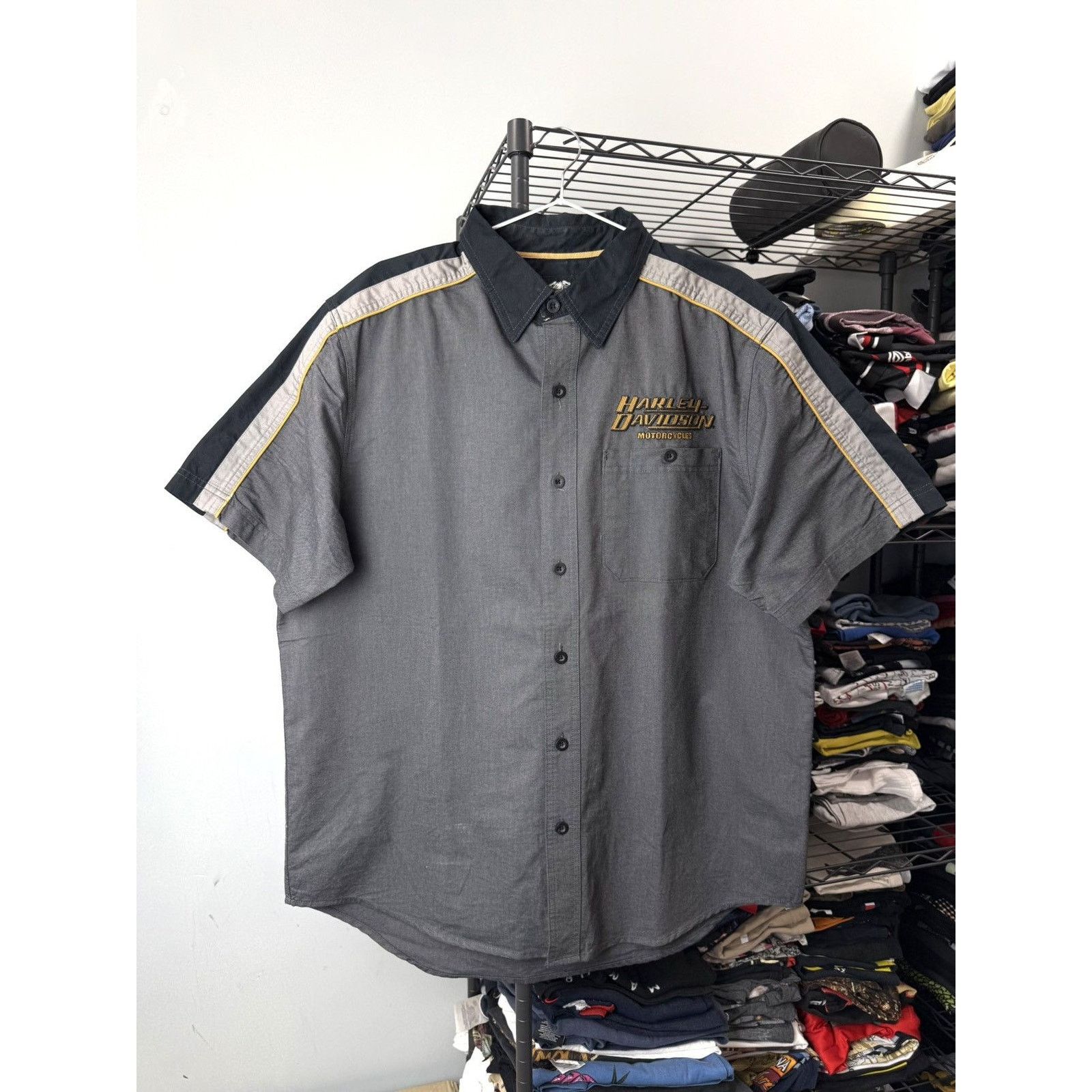 Harley Davidson Vintage Harley Davidson Embroidered Logo Shirt Size US L / EU 52-54 / 3 - 2 Thumbnail