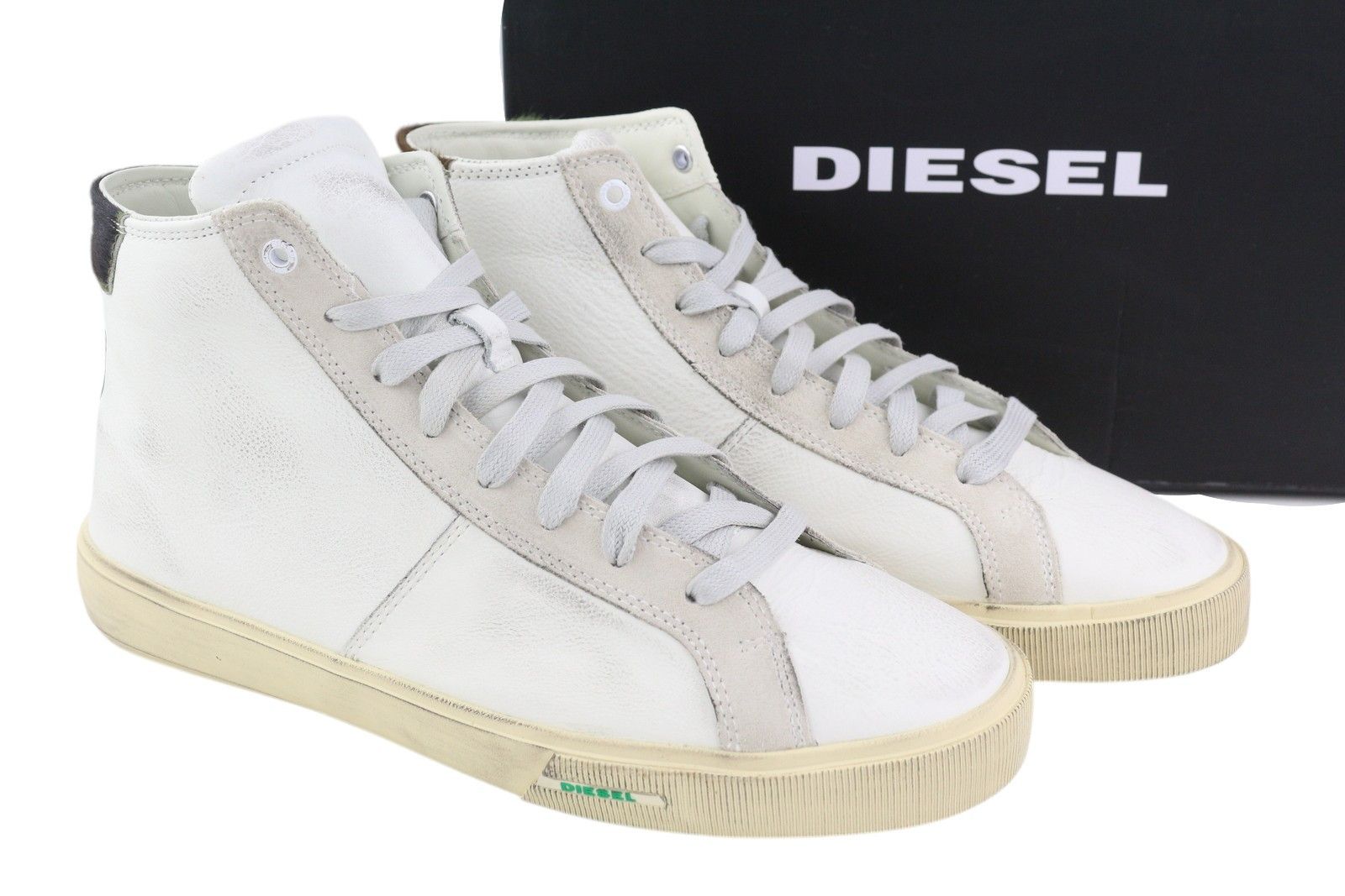 Diesel S-Mydori Mc Eu44 White Leather 41562 Shoes, Men's (Size 11)