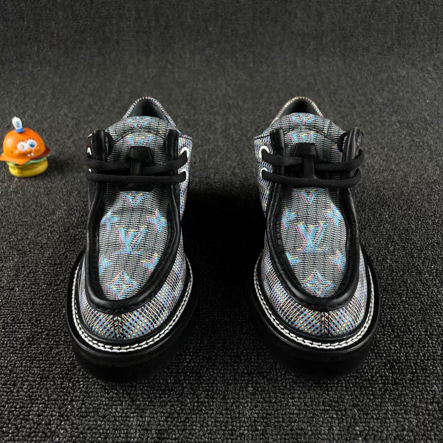 Louis Vuitton LV Black Multicolor Monogram Platform Loafer 36 Size US 5.5 / IT 35.5 - 2 Thumbnail