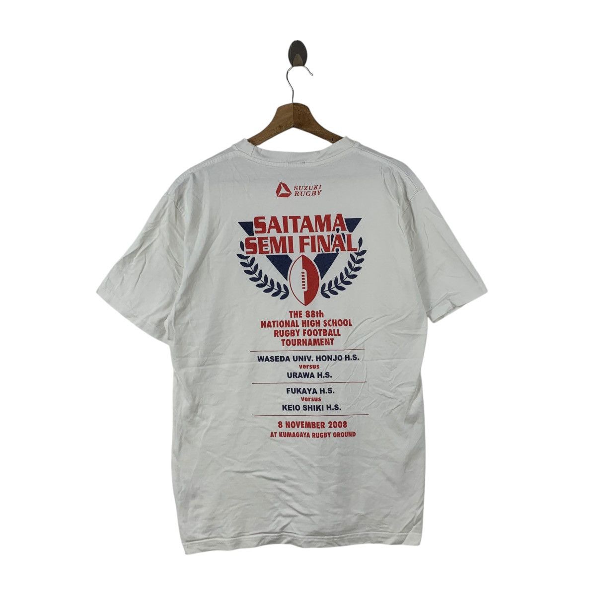 Vintage Vintage SUZUKI RUGBY SAITAMA Tournament Tee Shirt Top Size US L / EU 52-54 / 3 - 6 Thumbnail