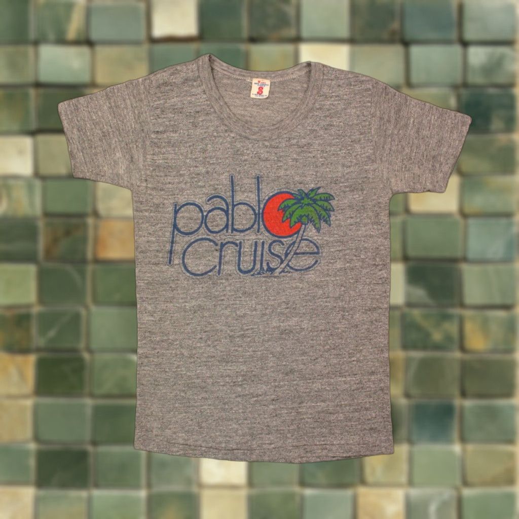 Vintage VTG Pablo Cruise T-Shirt Men’s 70s Graphic Tee XS Gray/Grey 1970s Band TShirt Soft Athletic Shirt Pop Culture Shirt Mens Size US XS / EU 42 / 0 - 1 Thumbnail