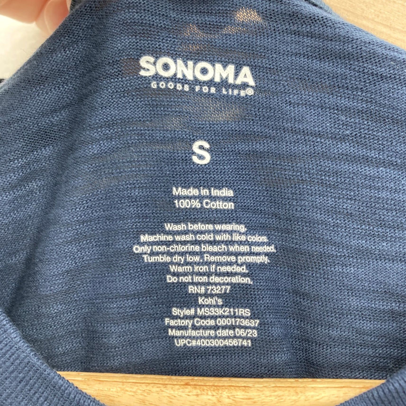 Vintage Sonoma Henley Shirt Mens Small Long Sleeve Preppy Button Pullover Casual NWOT Blue Size US S / EU 44-46 / 1 - 4 Thumbnail