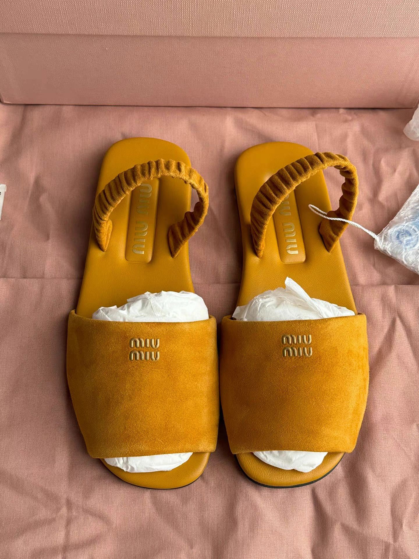 Miu Miu MiuMiu 25SS Whisky Suede Slides K6 Size US 5 / IT 35 - 5 Thumbnail