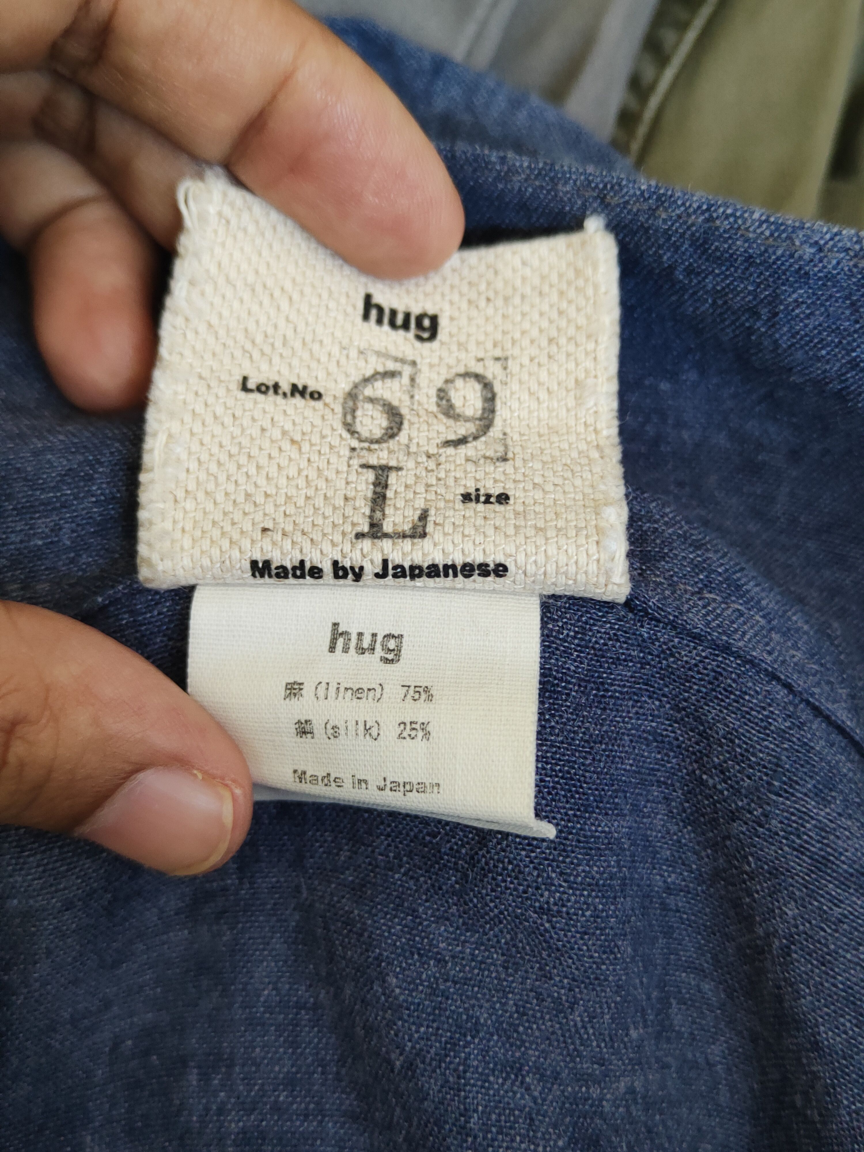 Japanese Brand DL Hug Blue Button Ups Shirts #1470 Size L / US 10 / IT 46 - 11 Thumbnail