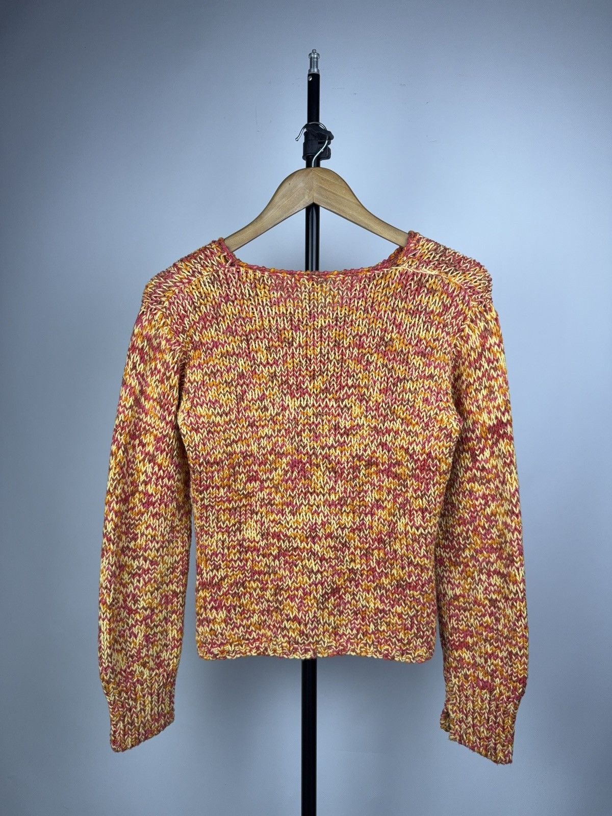 Japanese Brand Retro 00s Handmade Chunky Knit Sweater Boho Multicolor Y2K Size M / US 6-8 / IT 42-44 - 7 Thumbnail