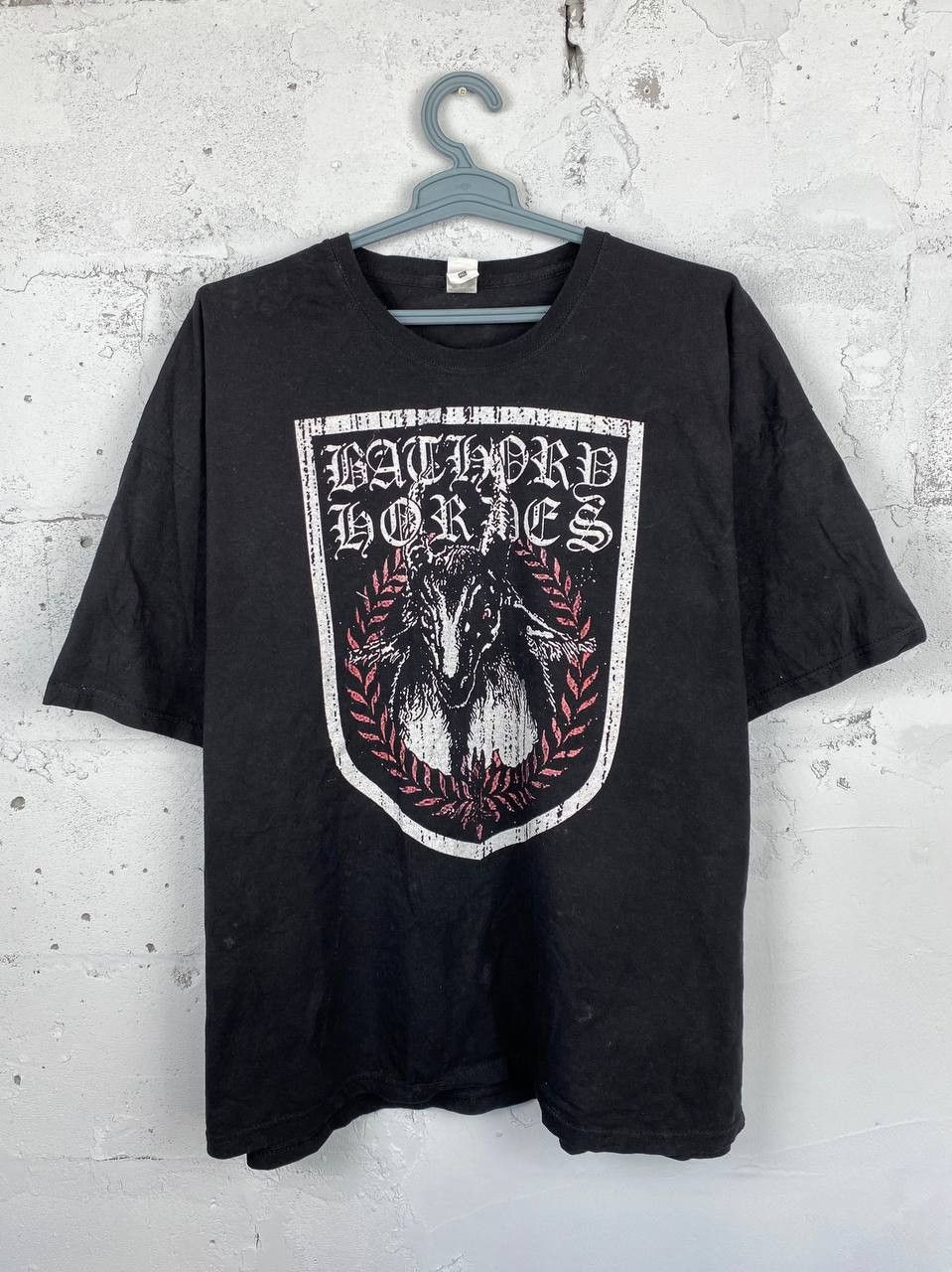 Band Tees × Vintage Vintage Black Metal Bathory Satan T Shirt Darkthrone Size US XXL / EU 58 / 5 - 1 Thumbnail