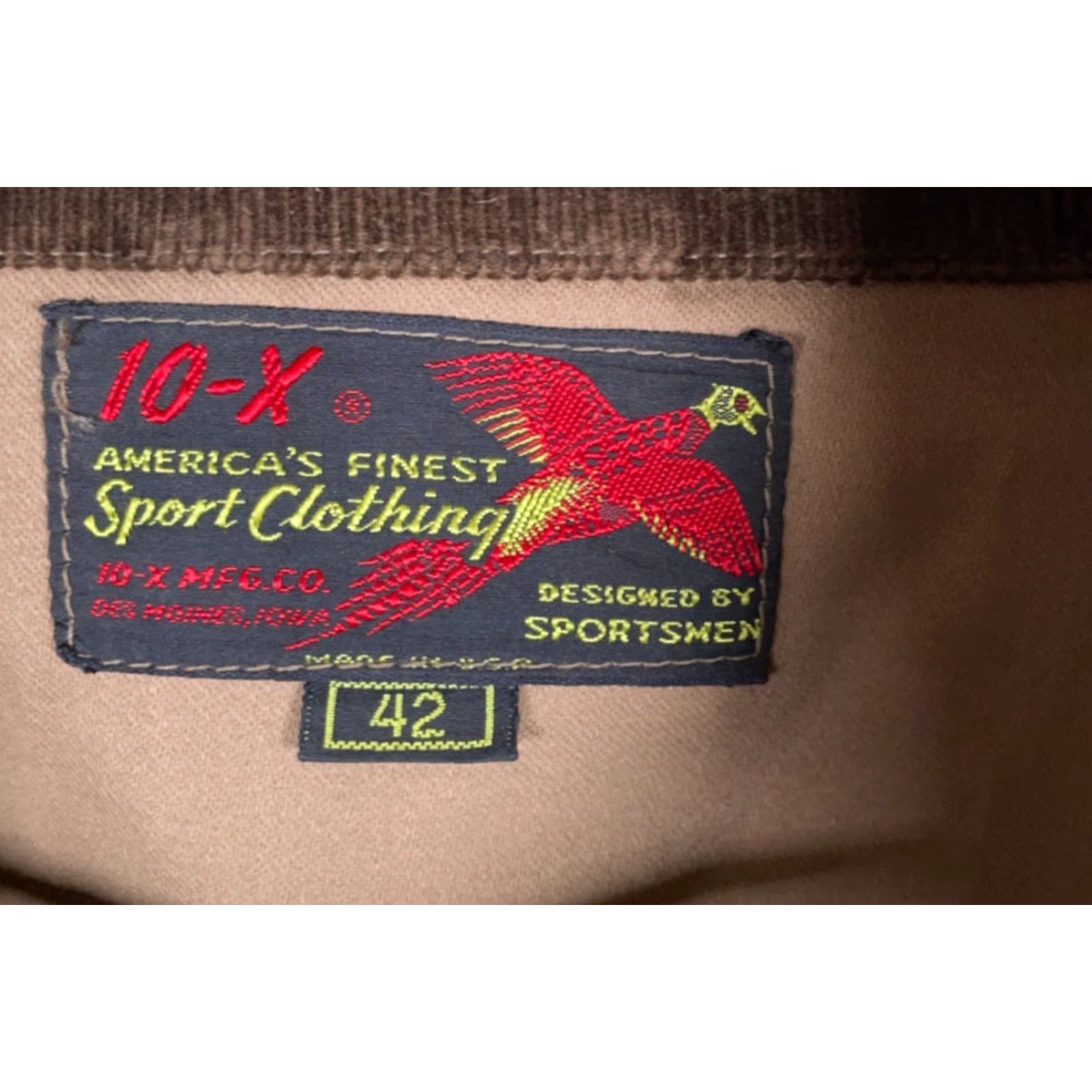 Vintage VINTAGE 10X MFG CO Shooting Jacket Men 42 Large Brown Talon Zip Game Pocket Hunting Jacket Size US XS / EU 42 / 0 - 3 Thumbnail