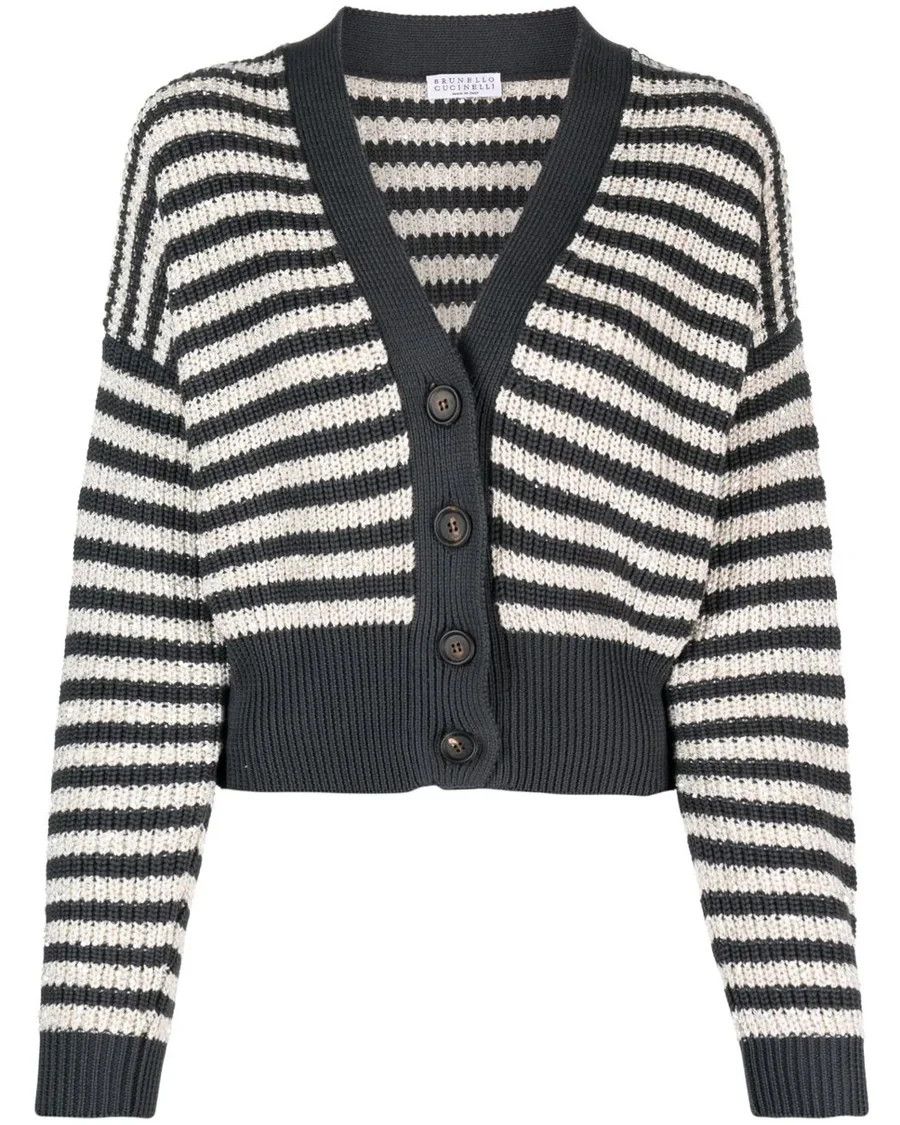 Brunello Cucinelli o1la1rc1a0325 Cardigan in Dark Grey Size M / US 6-8 / IT 42-44 - 1 Thumbnail