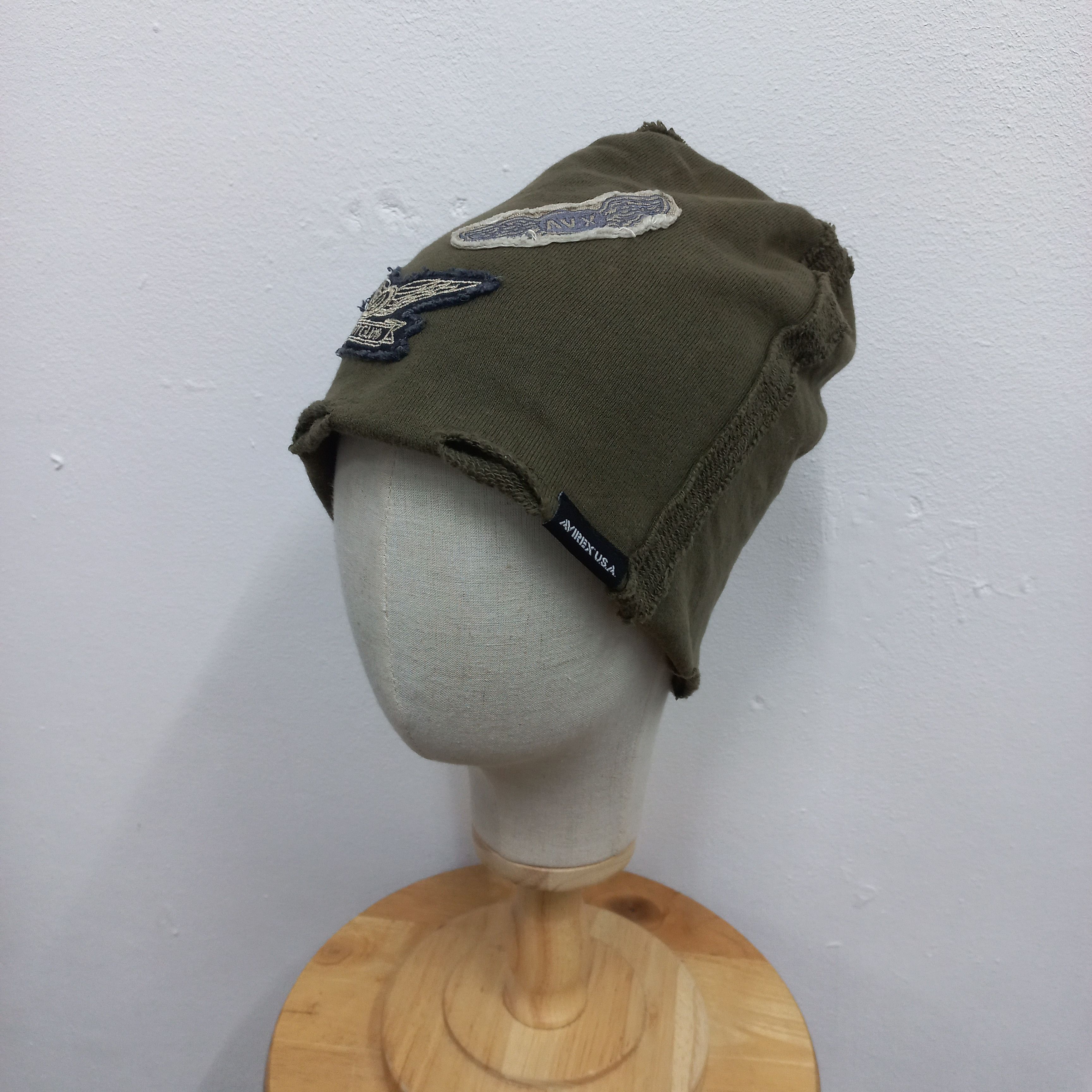 Avirex 💣 Avirex usa military army patch distressed design beanie Size ONE SIZE - 2 Thumbnail