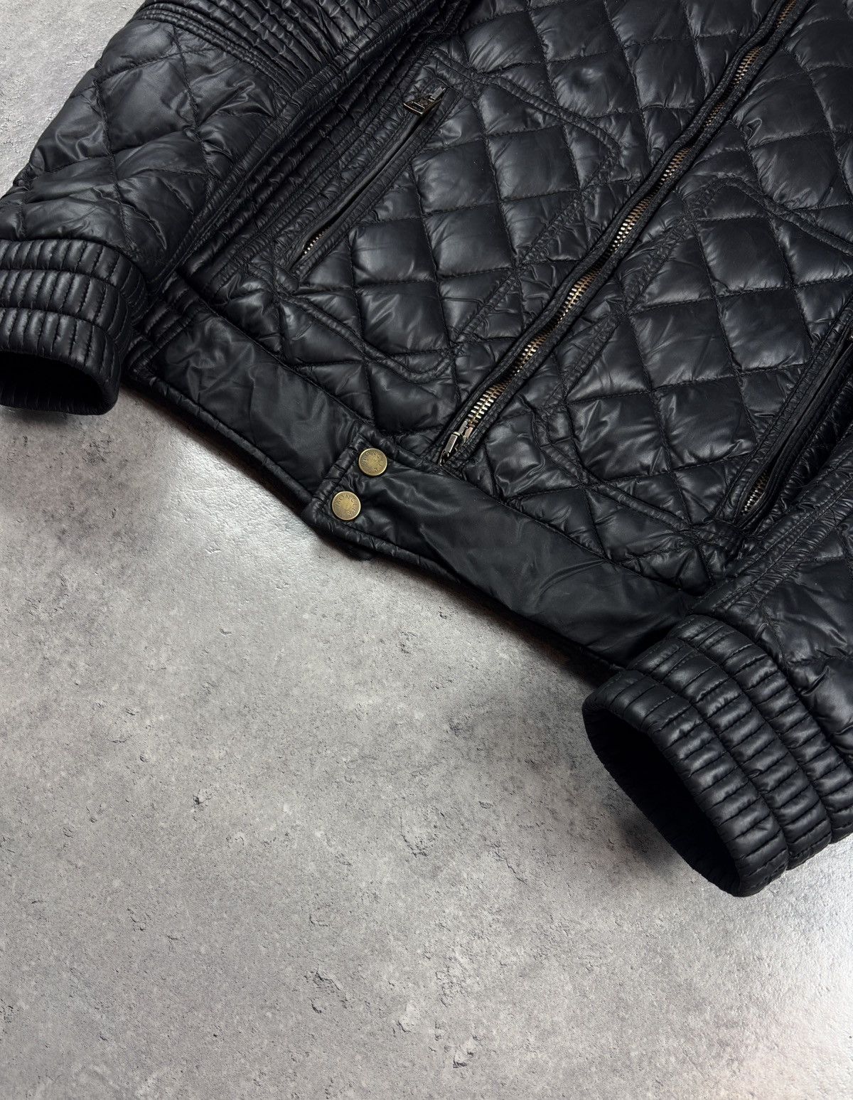 Moncler Moncler Quilted Moto Jacket Big Logo biker black size 1 Size US S / EU 44-46 / 1 - 4 Thumbnail
