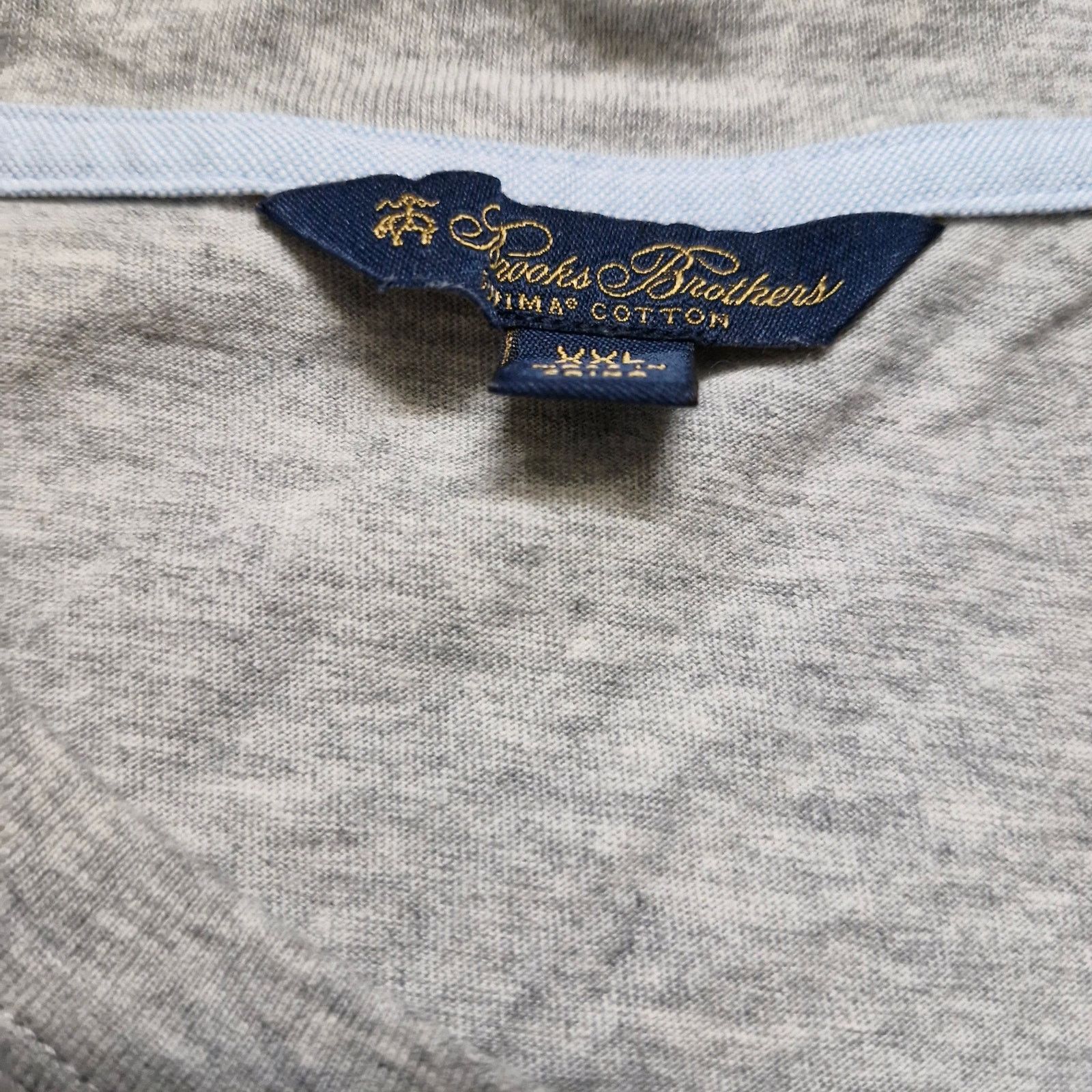 Brooks Brothers Brooks Brothers Supima Cotton T-Shirt XXL Gray Logo Tee Size US XXL / EU 58 / 5 - 3 Thumbnail