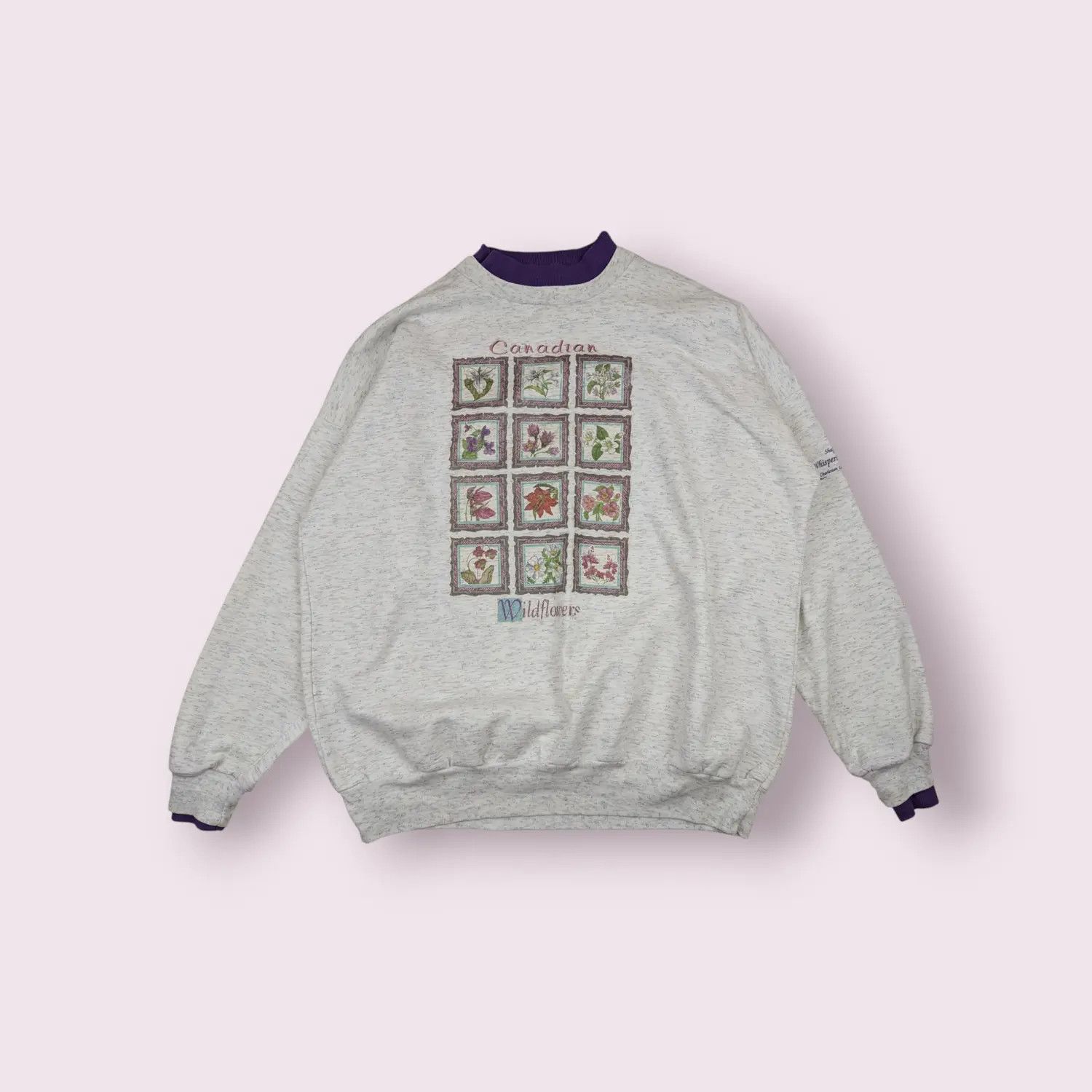 Vintage Vintage 90's CANADIAN Wildflowers Jumper Sweatshirt Size US XL / EU 56 / 4 - 1 Thumbnail