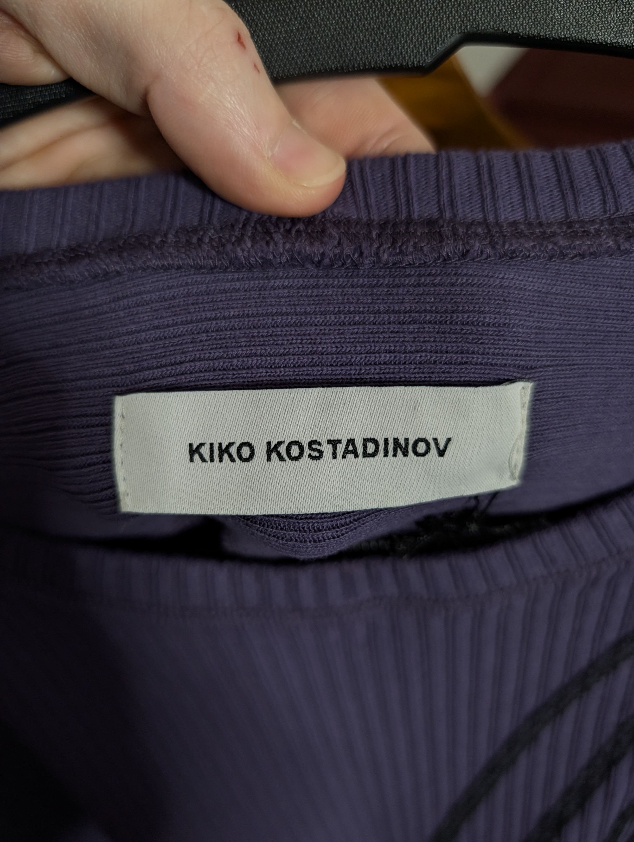 Kiko Kostadinov Grail SS19 Interviews plum embroidered Italian shirt w tags Size US L / EU 52-54 / 3 - 9 Thumbnail