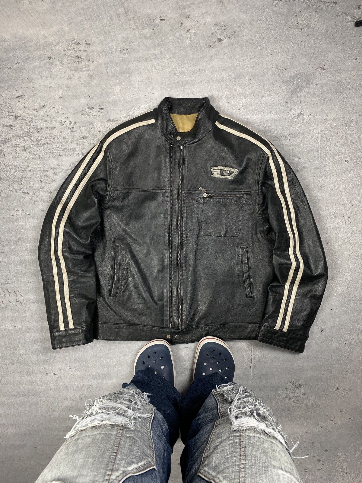 DIESEL レザー ジャケット　y2k DIESEL LEATHER JACKET Y2K Diesel × Streetwear × Vintage RARE