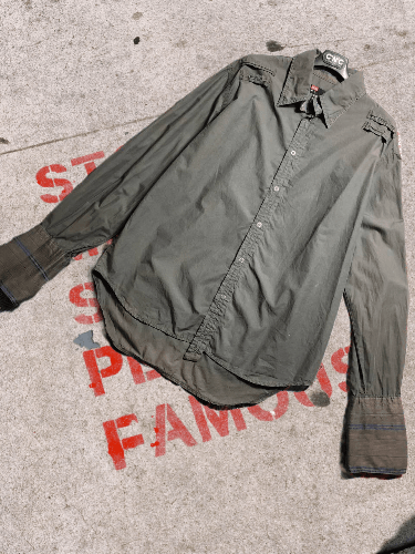 Diesel × Vintage Vintage Diesel Metal Logo Button Up Shirt Y2K Size US M / EU 48-50 / 2 - 1 Thumbnail