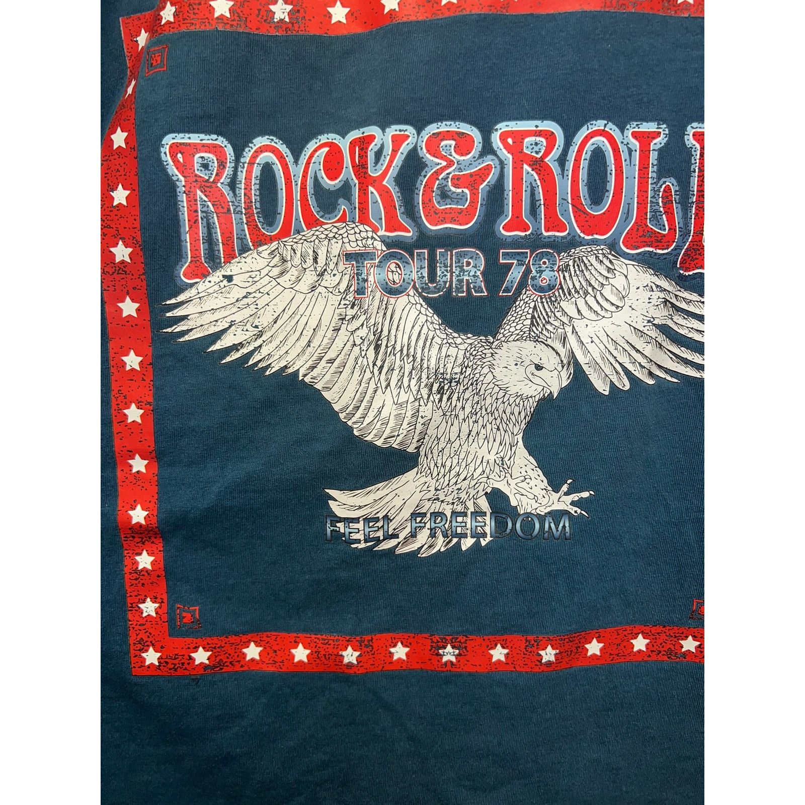 Vintage Womens Rock & Roll Top Shirt Vintage Style Eagle Blue Tee M Size M / US 6-8 / IT 42-44 - 5 Thumbnail