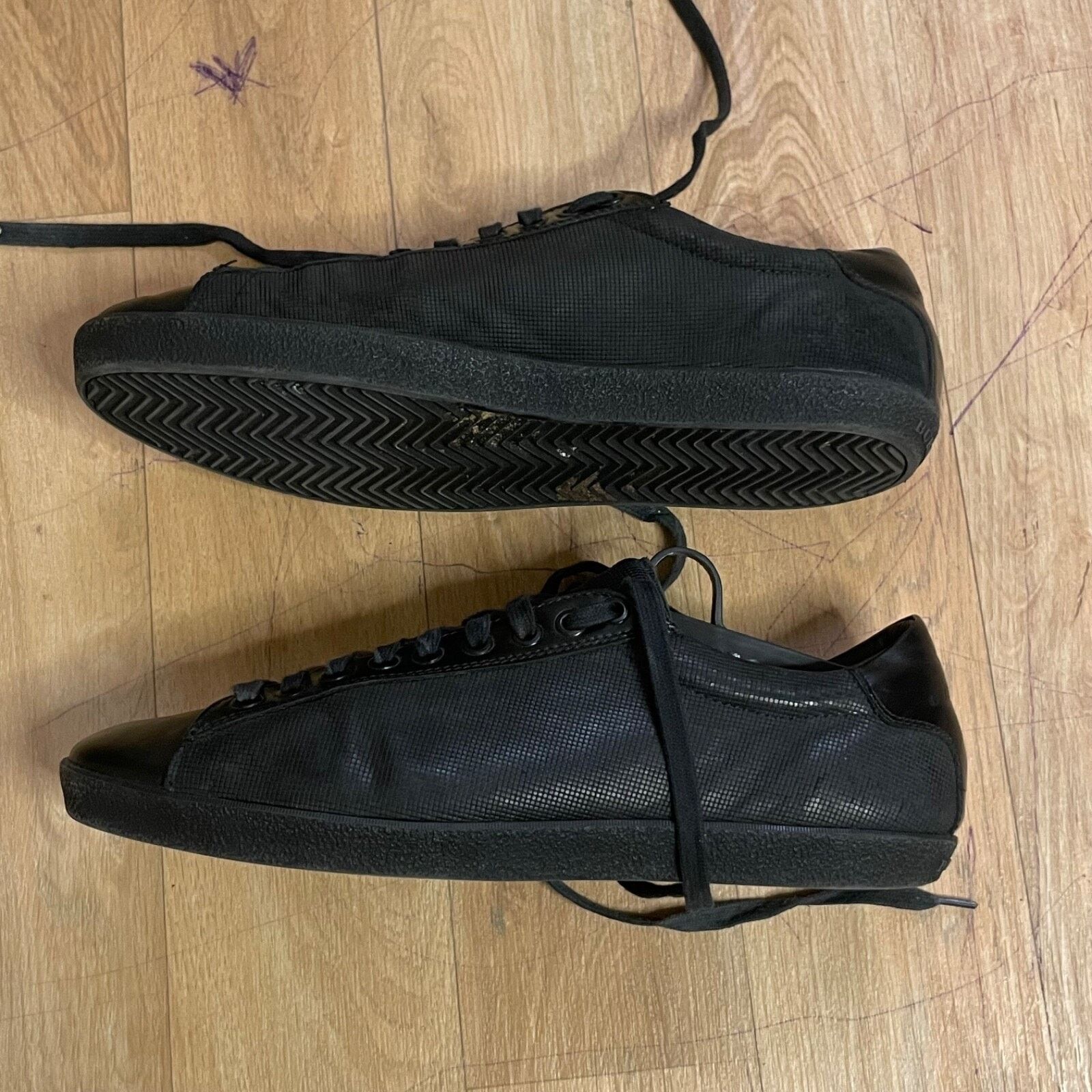 Burberry BURBERRY SHOES SNEAKERS MEN'S lace up SHOES Leather Low Top Size US 8 / EU 41 - 3 Thumbnail