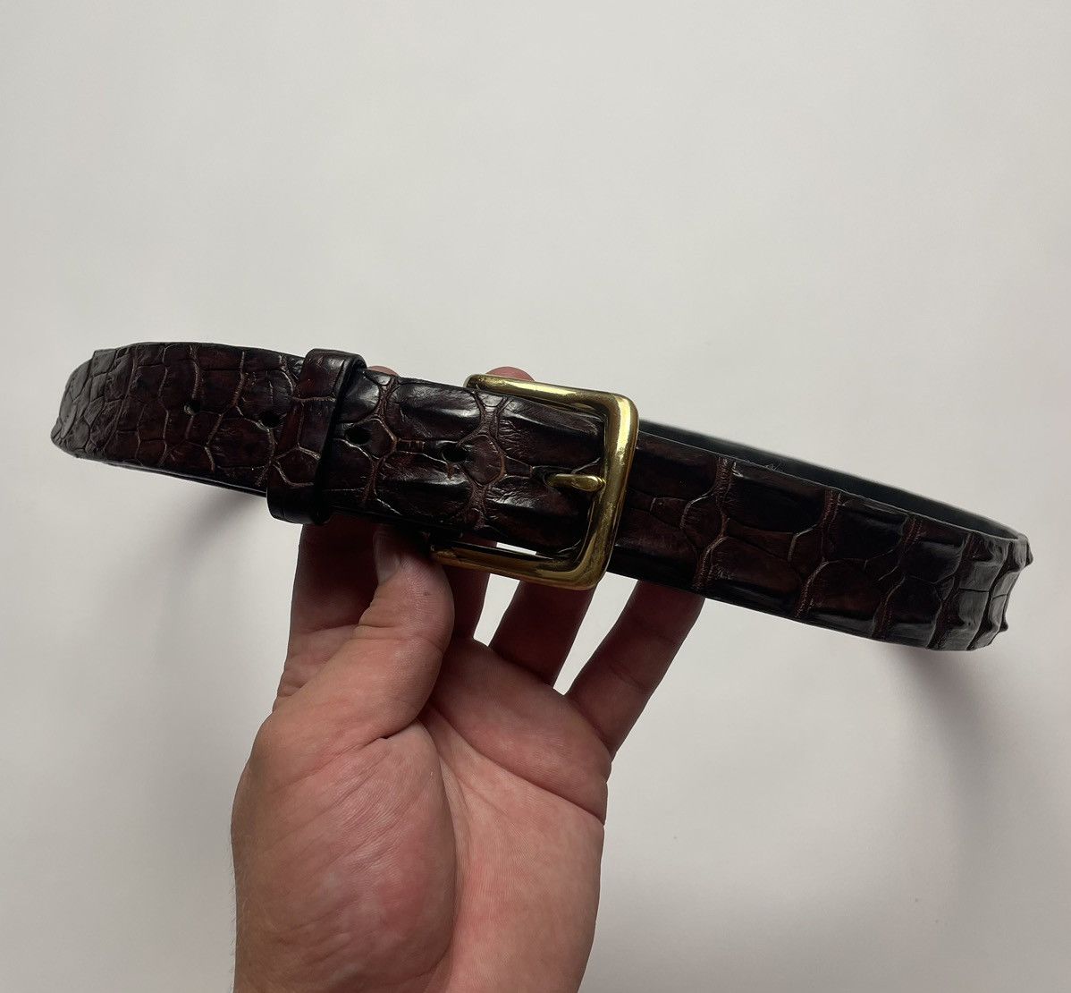 Genuine Leather × Hysteric Glamour Henry Bucks Australia Saltwater Crocodile Leather Belt Size ONE SIZE - 1 Thumbnail