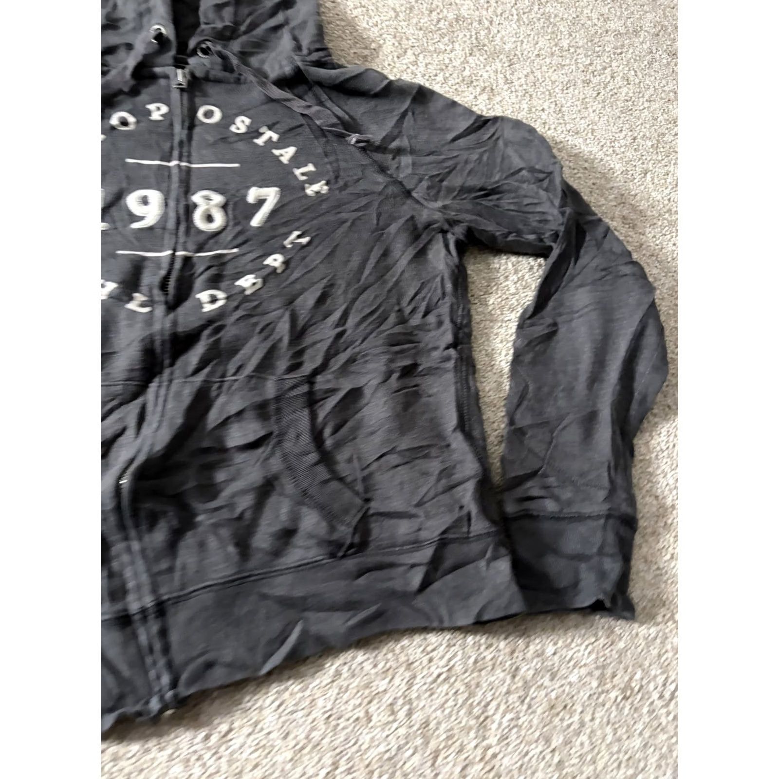 Aeropostale Aeropostale Hoodie Mens Small Gray Full Zip 1987 Athl Dept Graphic Sweatshirt Size US S / EU 44-46 / 1 - 3 Thumbnail
