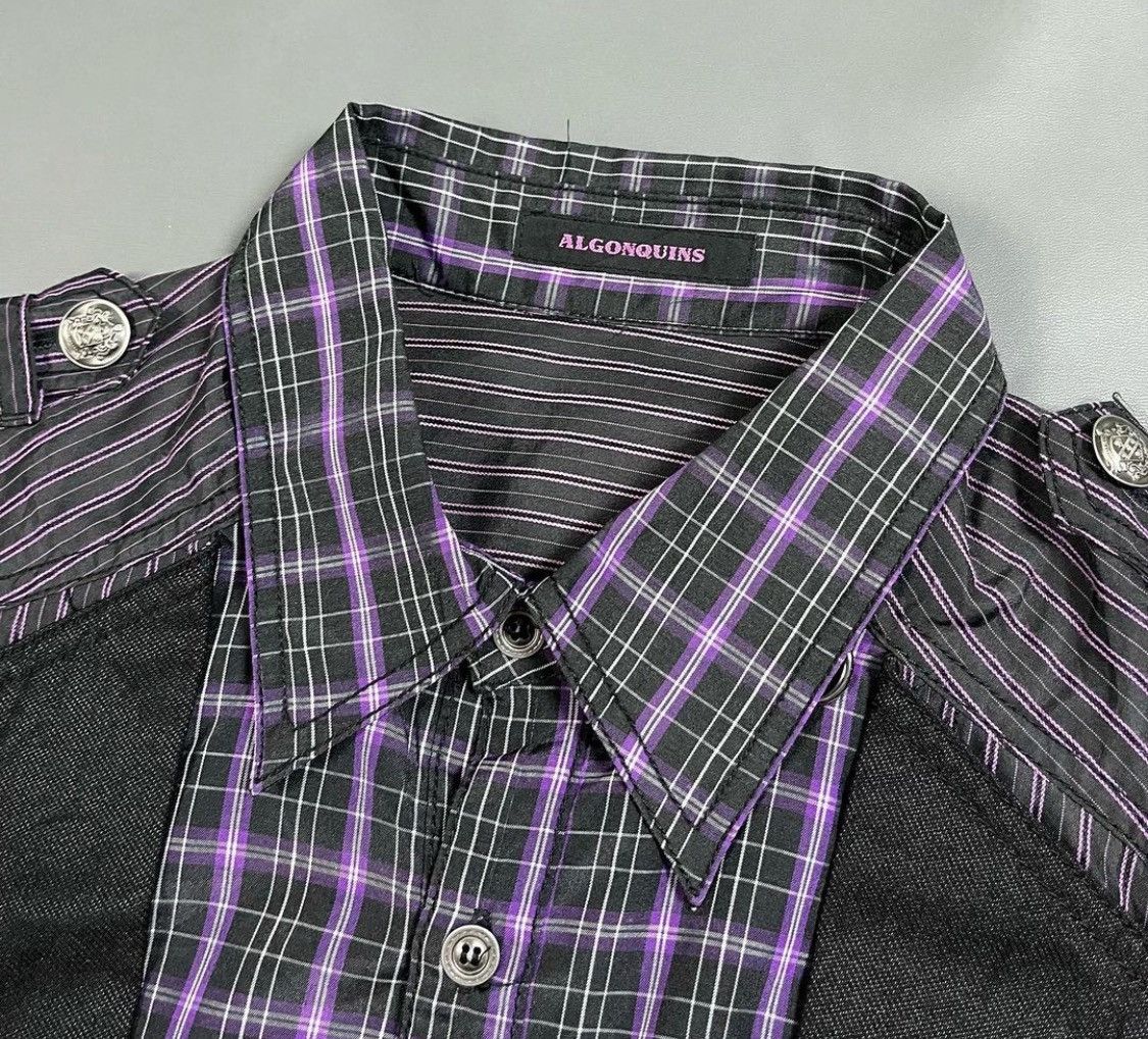 20471120 Vintage ALGONQUINS Tuxedo hybrid stripe Shirt Size US M / EU 48-50 / 2 - 4 Thumbnail