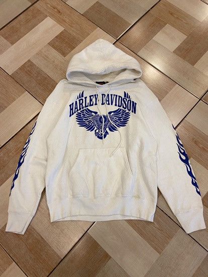 HARE × Vintage Vintage Hoodie Harley Davidson Flame Size US L / EU 52-54 / 3 - 2 Thumbnail