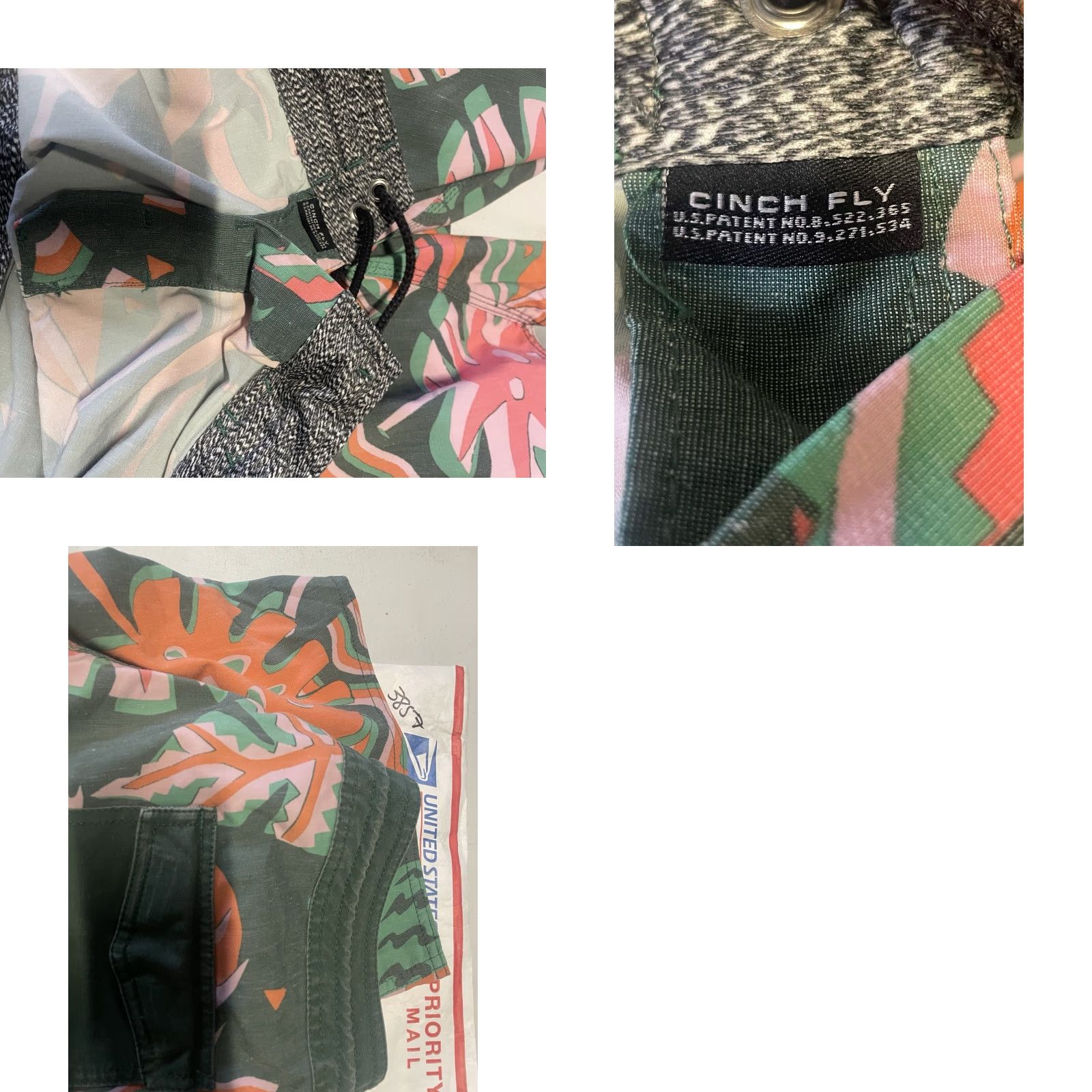 Volcom Volcom Swim Trunks Mens Size 34 Cinch Fly Colorful Leaves Size US 34 / EU 50 - 8 Thumbnail