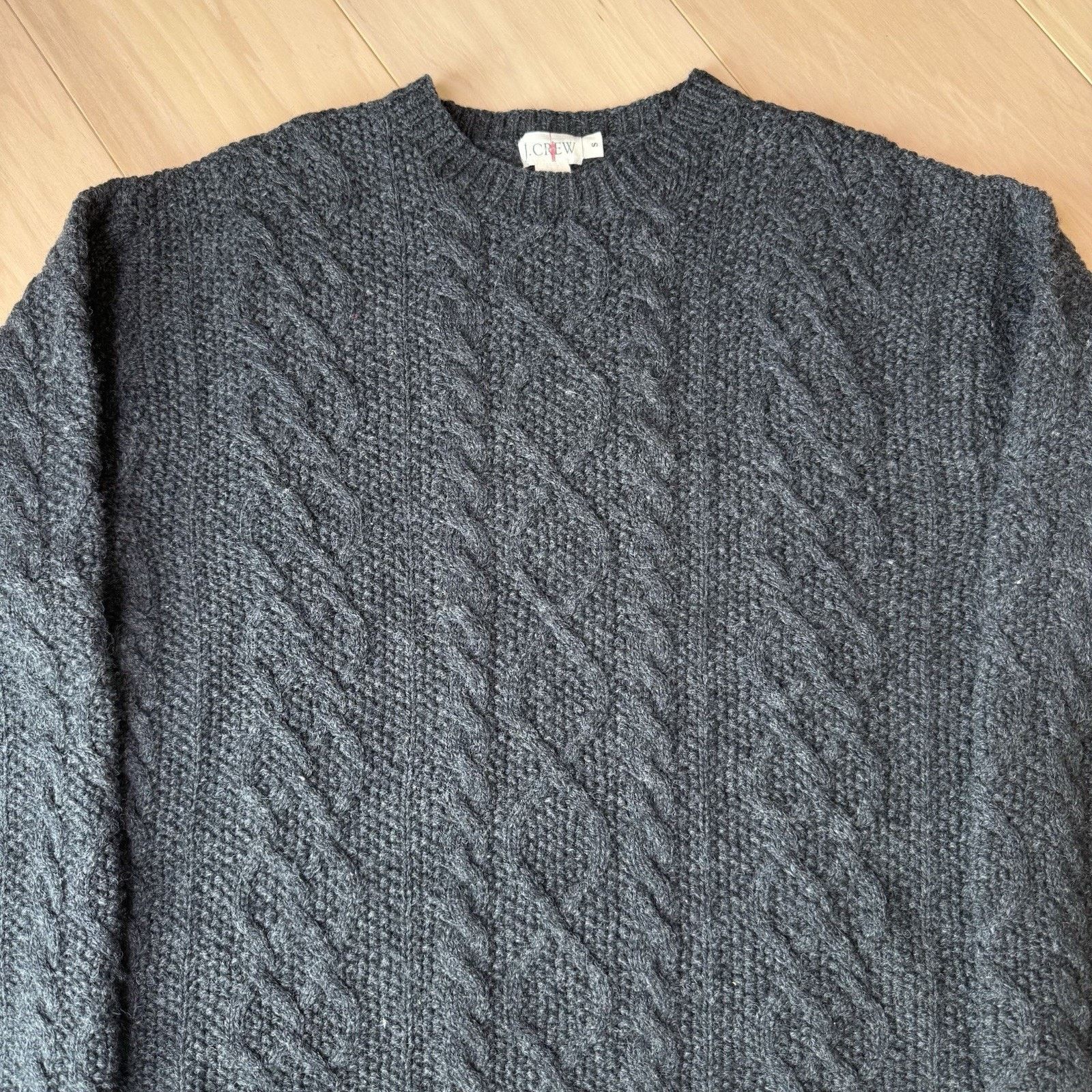 J.Crew Vintage J Crew Cable Knit Sweater S Gray Oarsman Wool Size US S / EU 44-46 / 1 - 4 Thumbnail