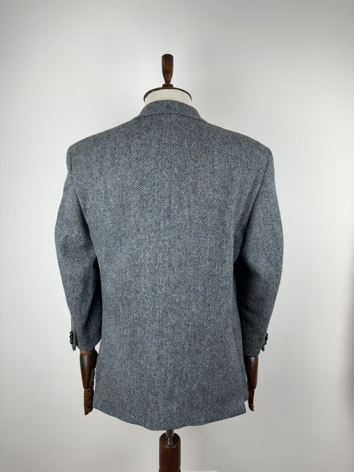 Harris Tweed × Vintage Men’s Vintage Harris Tweed Wool Blazer Short 42 / EUR 52-54 Size 54L - 3 Thumbnail