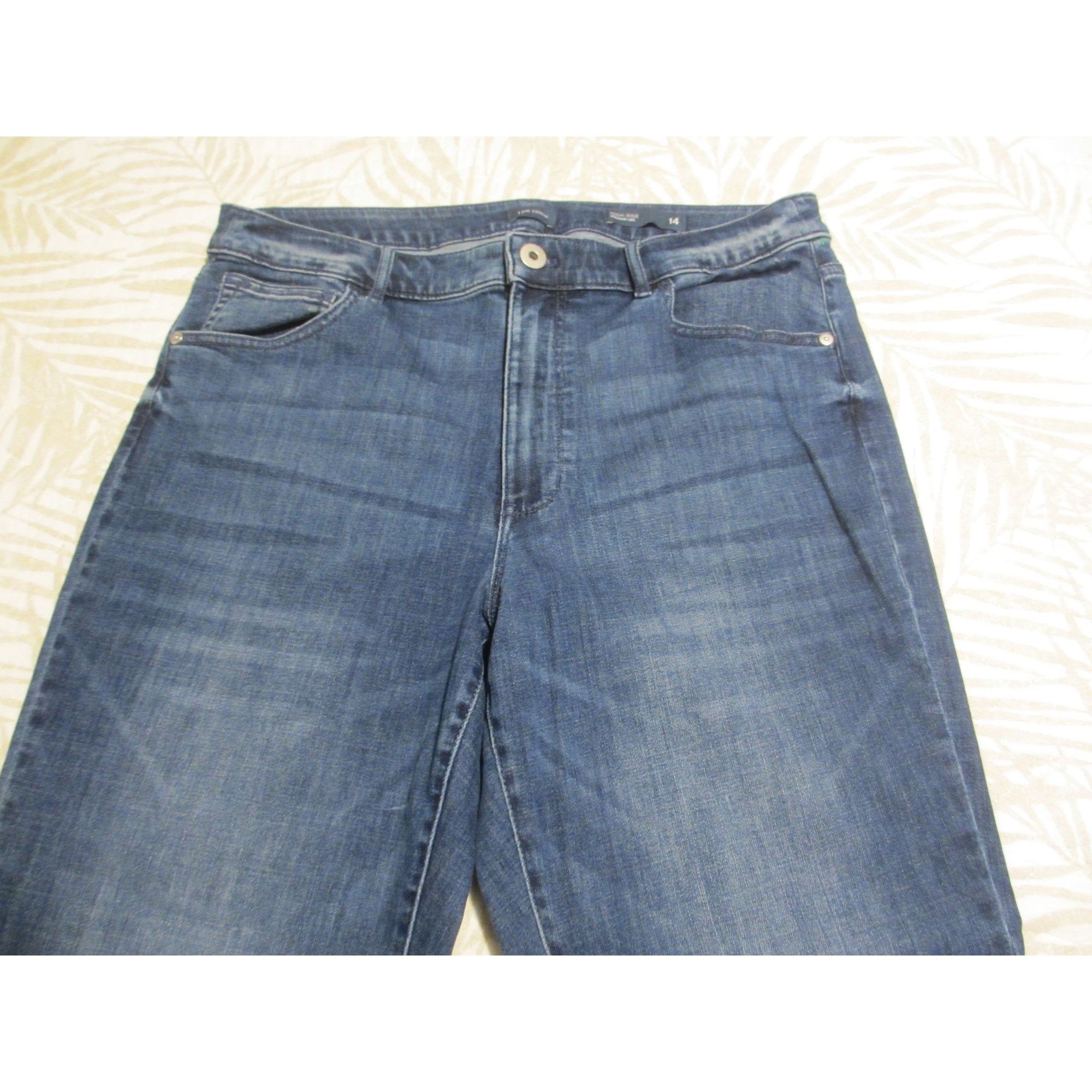 J. Jill J.Jill Denim Womens Medium Wash Distressed Jeans With Rolled Size 36" / US 14 / IT 50 - 3 Thumbnail