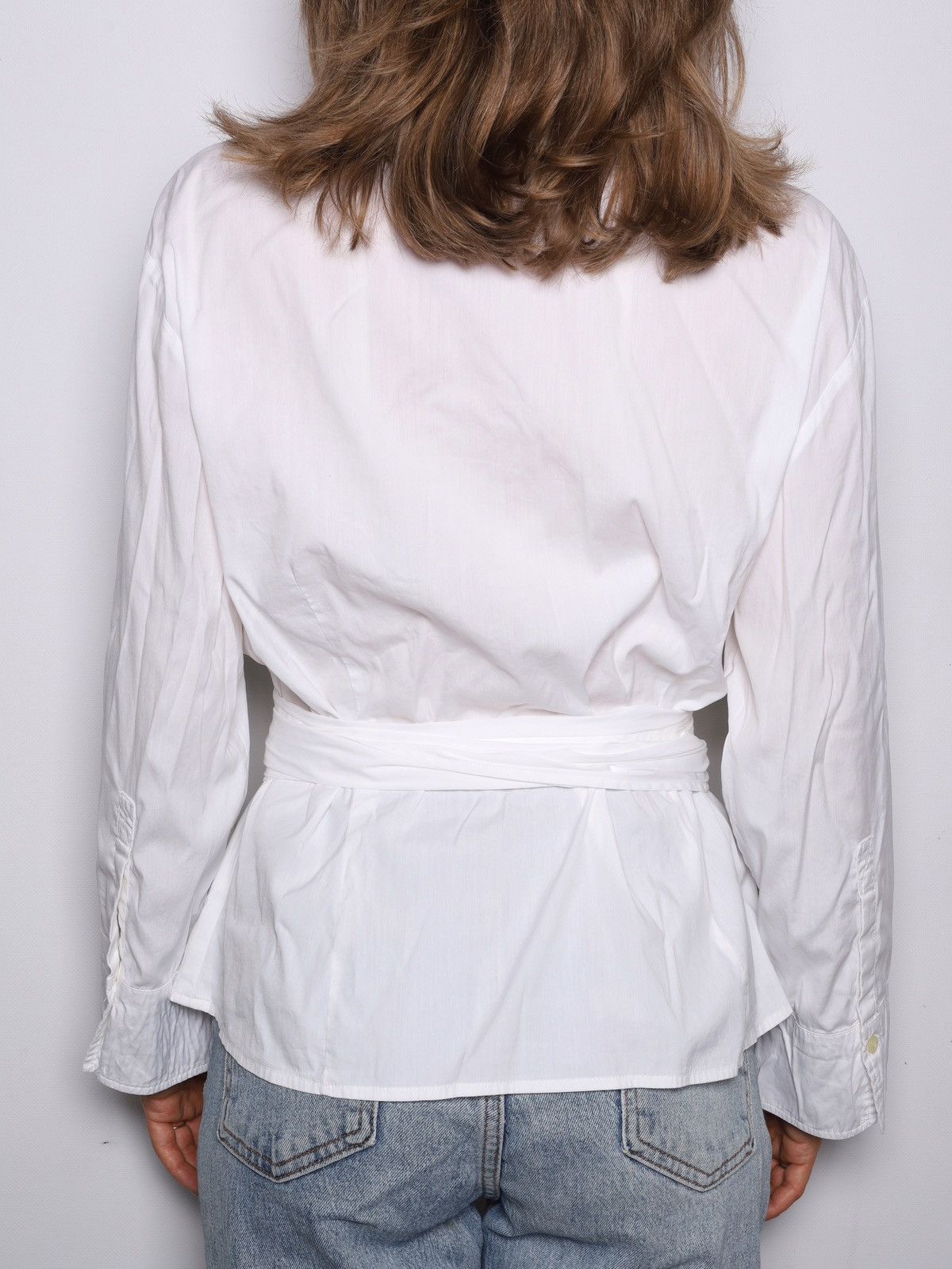 Burberry Burberry Red Label White Shirt With Ultra Long Belts Size L / US 10 / IT 46 - 4 Thumbnail