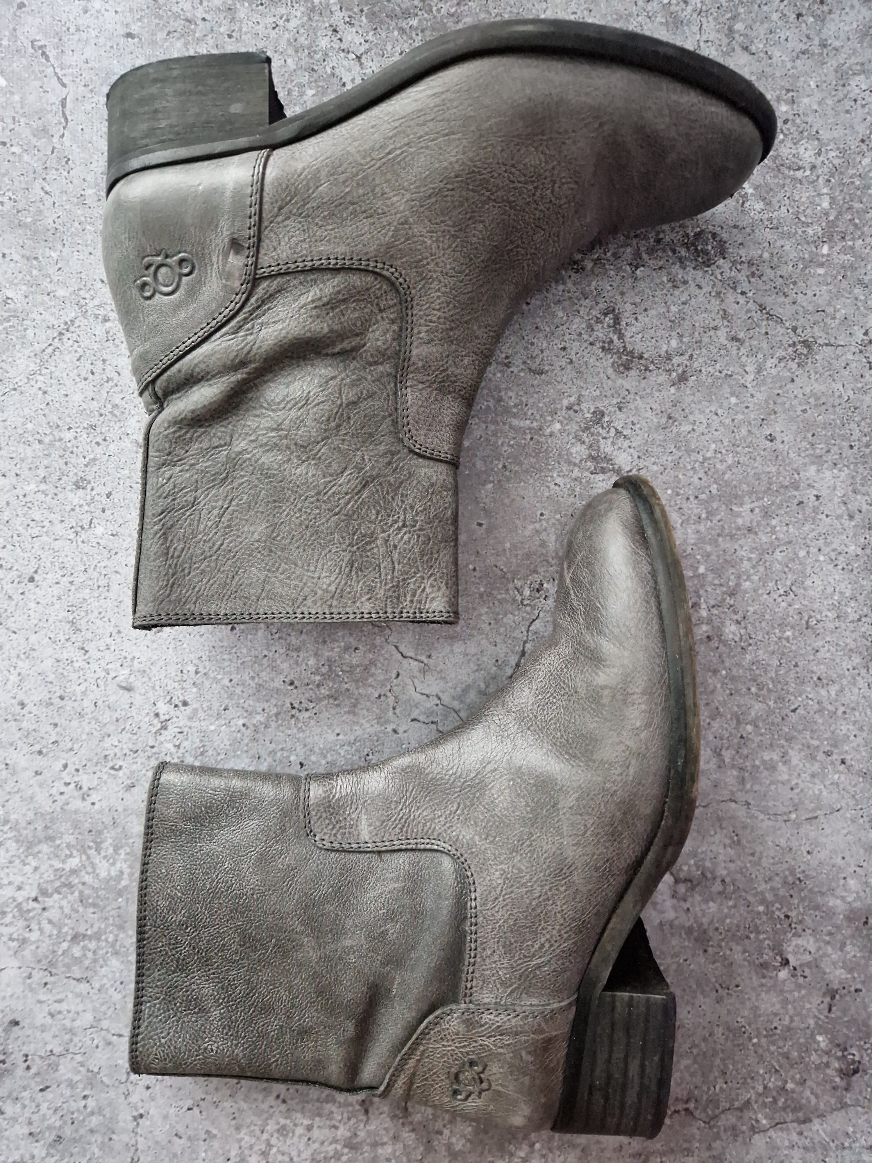Vintage Real leather grey gaudi faded hi boots Size US 6 / IT 36 - 4 Thumbnail