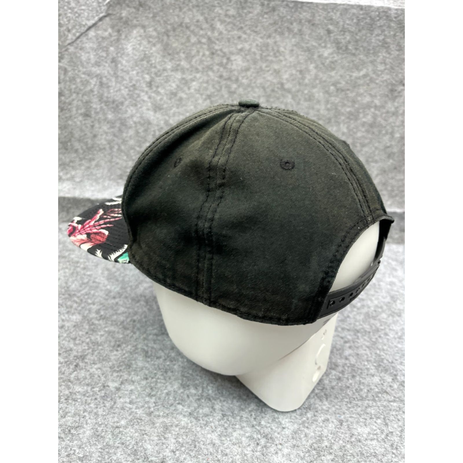 Vintage OTTO Snapback Hat Cap Adjustable One Size Black Floral Cotton Spandex Hawaiian Men's Size ONE SIZE - 5 Thumbnail