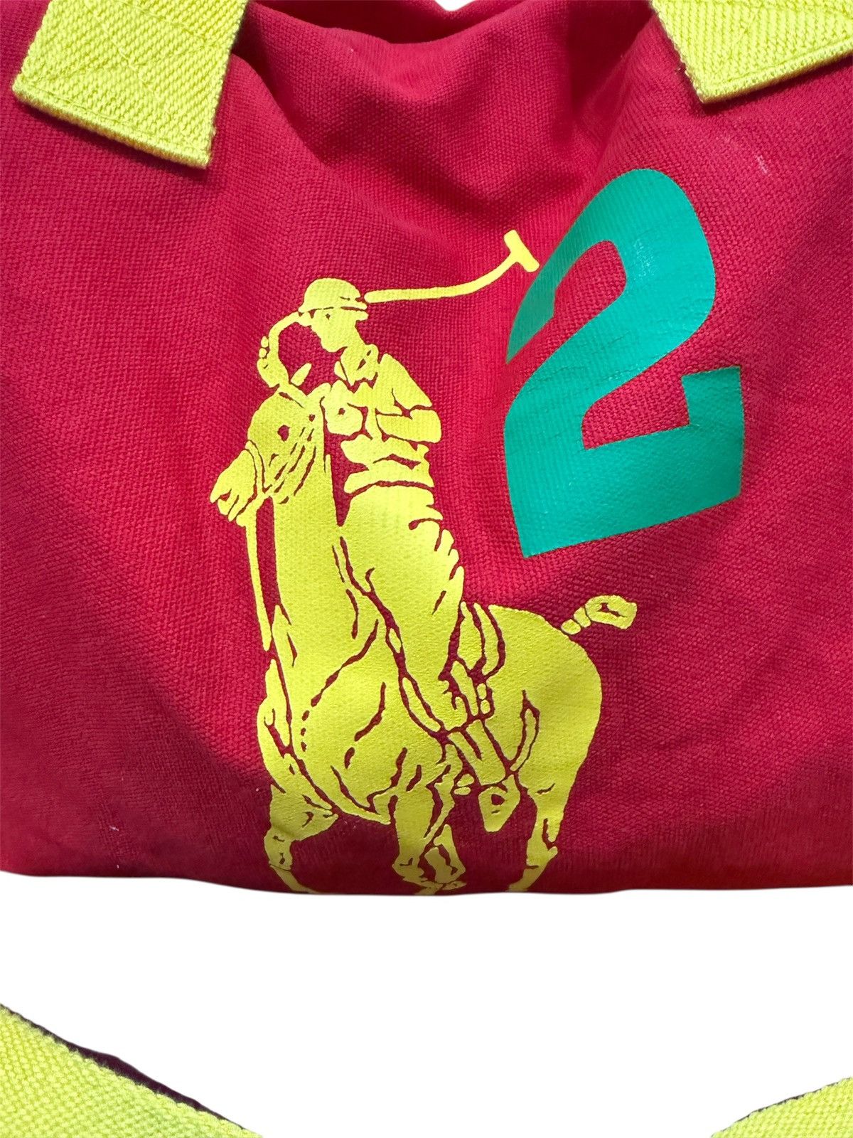 RRL Ralph Lauren Polo Ralph Lauren Large Duffel Bag, Red Big Logo Number 2 Size ONE SIZE - 2 Thumbnail