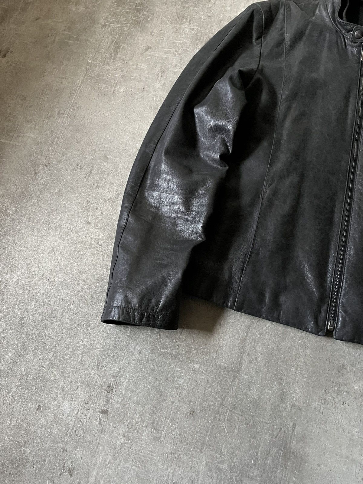 Jil Sander Jil Sander leather jacket by Raf Simons black rare Size US L / EU 52-54 / 3 - 2 Thumbnail