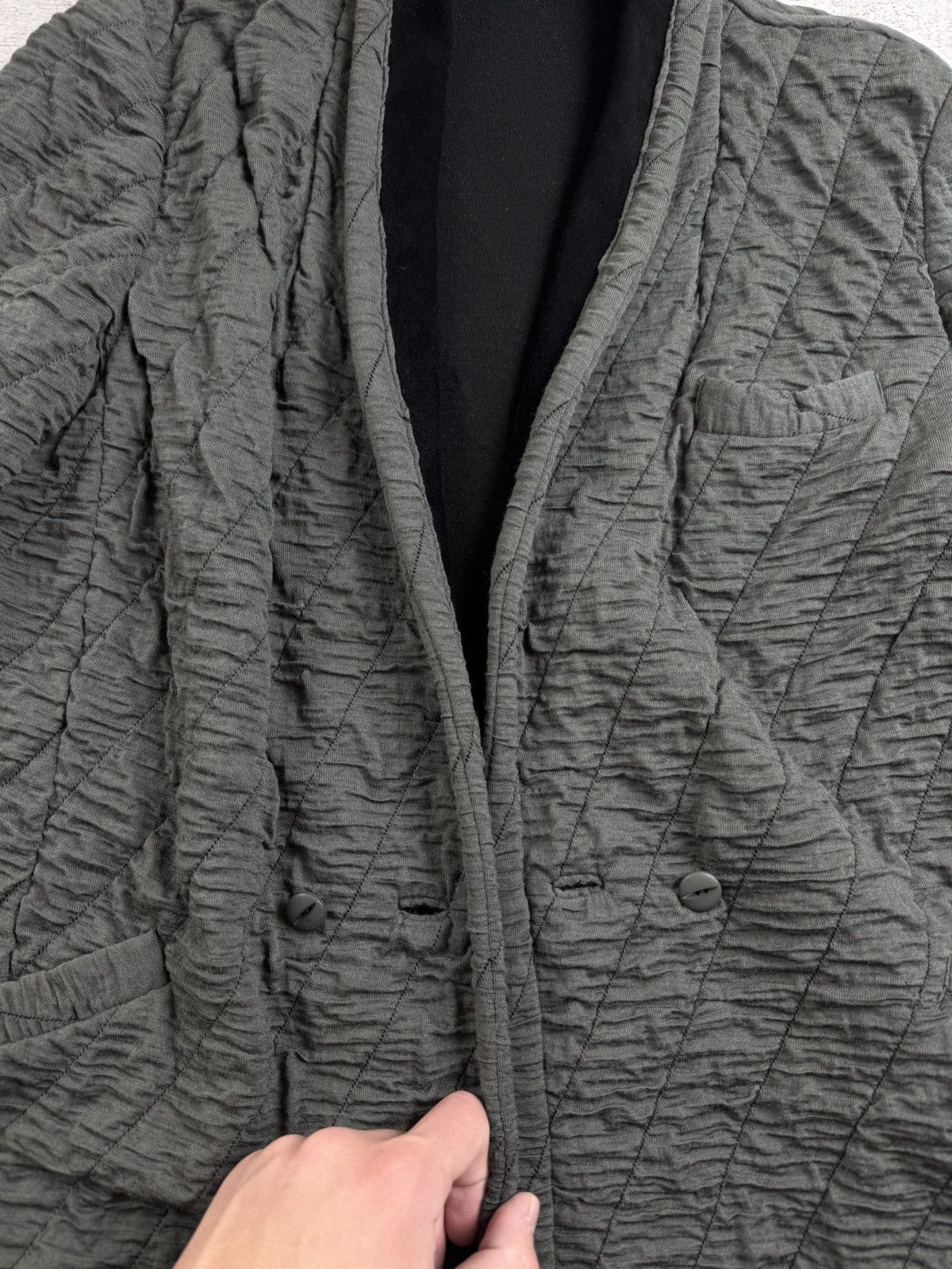 Issey Miyake Issey Miyake 42 IT Size Women’s Archive Gray Button Jacket Blazer Cardigan Coat Size M / US 6-8 / IT 42-44 - 9 Thumbnail