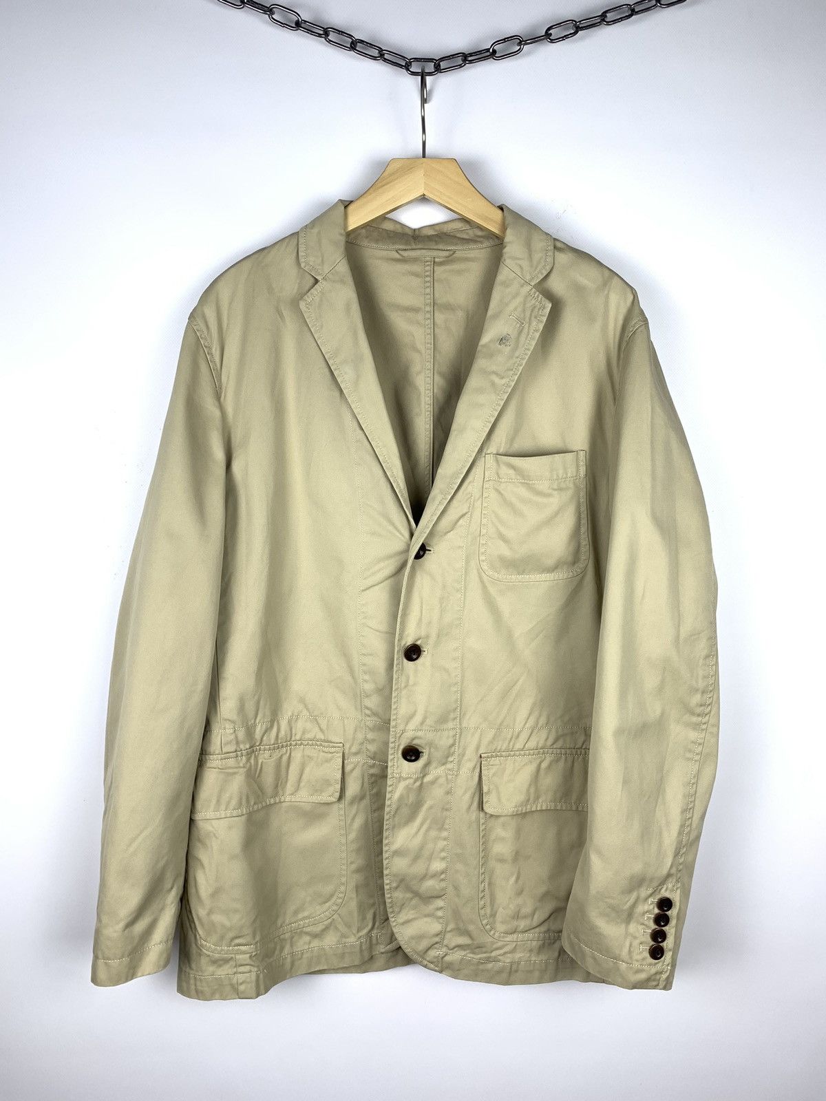Polo Ralph Lauren Vintage Polo Ralph Lauren Blazer Mens 42R Jacket Coat Beige Size 42R - 1 Thumbnail
