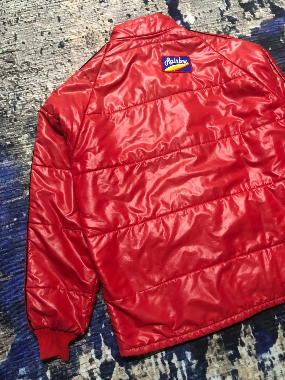 Swingster Vintage 70s/80s Motorsports Swingster Puffer Coat Jacket (L) Size US L / EU 52-54 / 3 - 10 Thumbnail