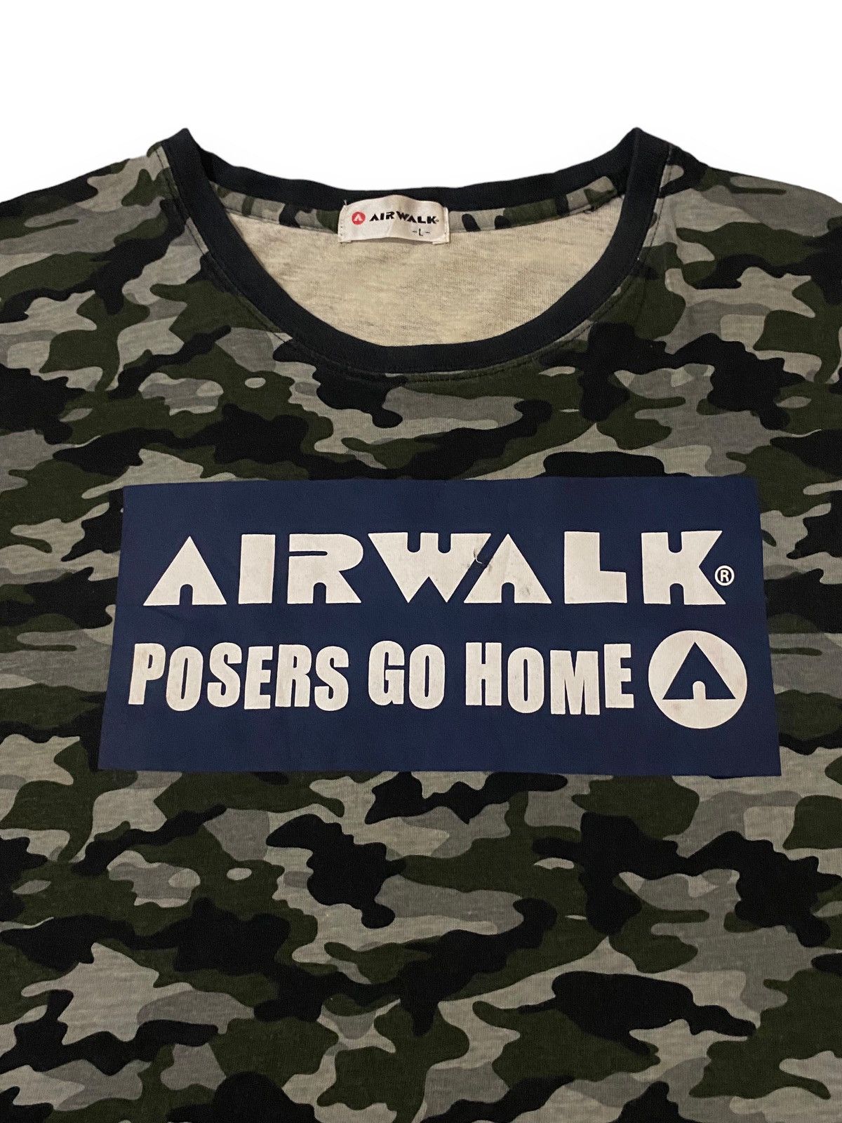 Airwalk × Japanese Brand AIRWALK POSERS GO HOME CAMOFLAGED TEE Size US M / EU 48-50 / 2 - 3 Thumbnail