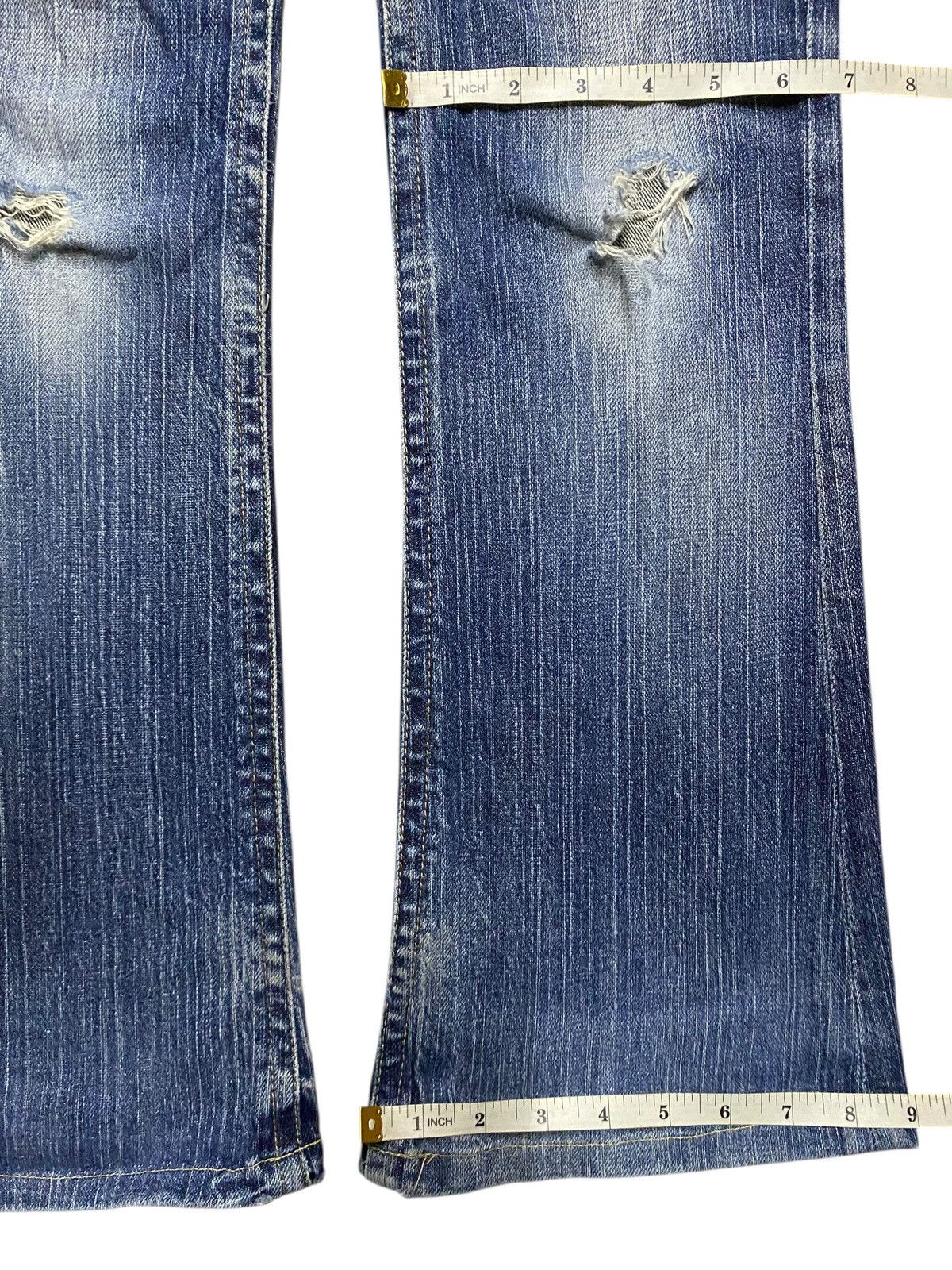Japanese Brand Vintage Japanese Brand Rush Hour Denim Distressed Flare Jean Size US 28 / EU 44 - 17 Thumbnail