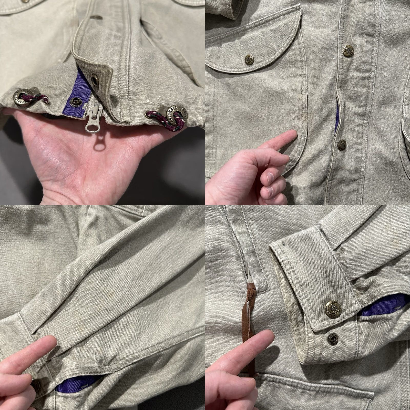 Vintage Columbia Jacket Mens XL Beige Canvas Field Barn Chore Coat Radial Sleeve GUC Vintage Size US XL / EU 56 / 4 - 8 Thumbnail