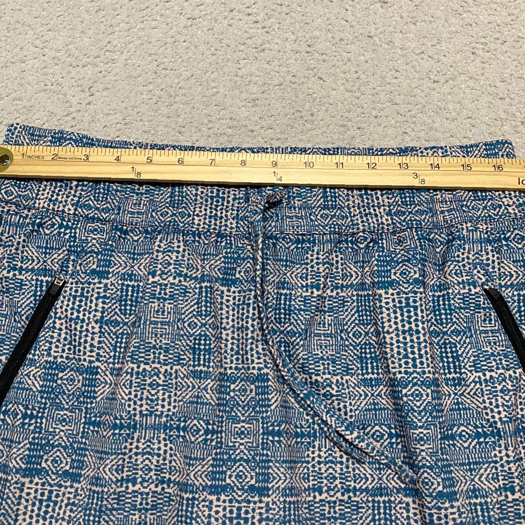 KAVU Kavu Skort Womens XL Blue Geometric Pockets Beach Mini Short Shirt Skort Womens XL Blue Geometric Pockets Beach 90s Size 40" / US 18 - 5 Thumbnail