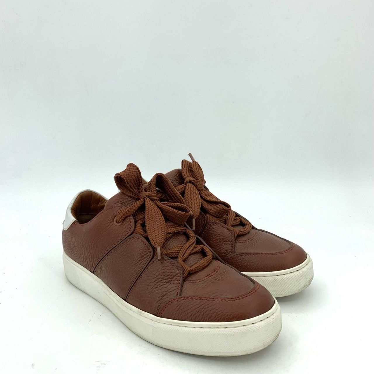 Ermenegildo Zegna Zegna Leather Lace-Up Casual Sneakers Size US 7 / EU 40 - 2 Thumbnail