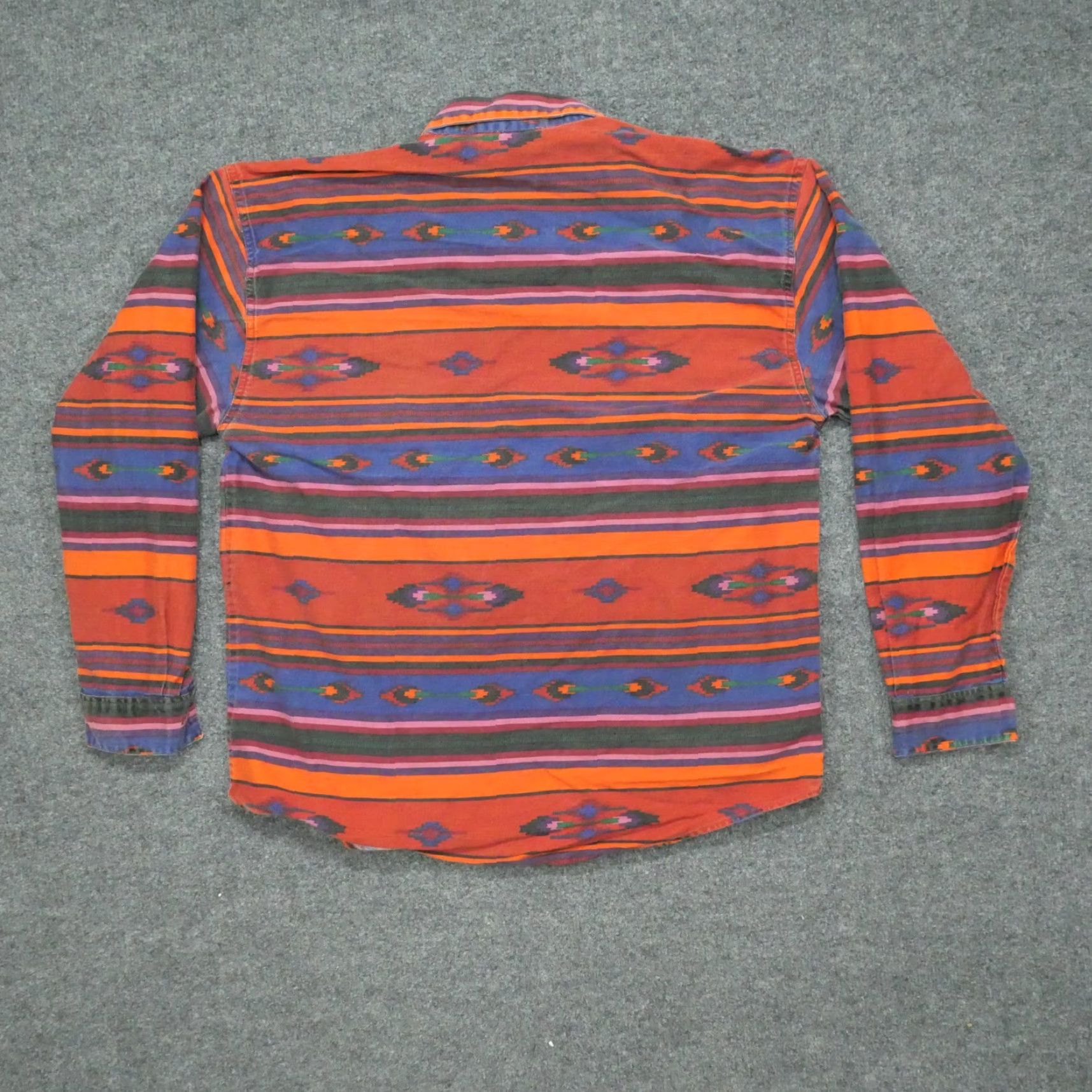 Vintage VINTAGE Copper Key Shirt Womens L Orange Blue Aztec Western Button Up Canvas Size L / US 10 / IT 46 - 7 Thumbnail