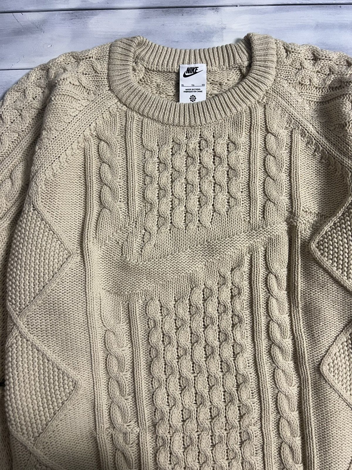 Nike Very Rare Knitted Sweater Nike Big Swoosh Centr Logo Size US XL / EU 56 / 4 - 2 Thumbnail