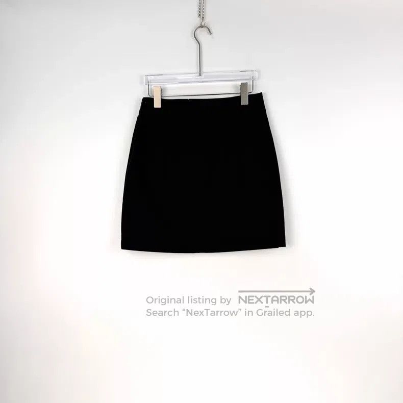 Hermes Hermes Dark blue metal leather decoration half skirt Size 42" / US 20 - 4 Thumbnail