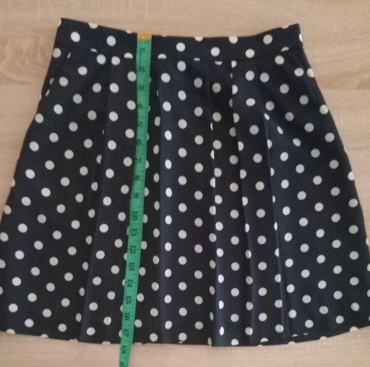J.Crew J. Crew Polka Dot Navy Mini Skirt Size 25" / US 0 / IT 36 - 6 Thumbnail